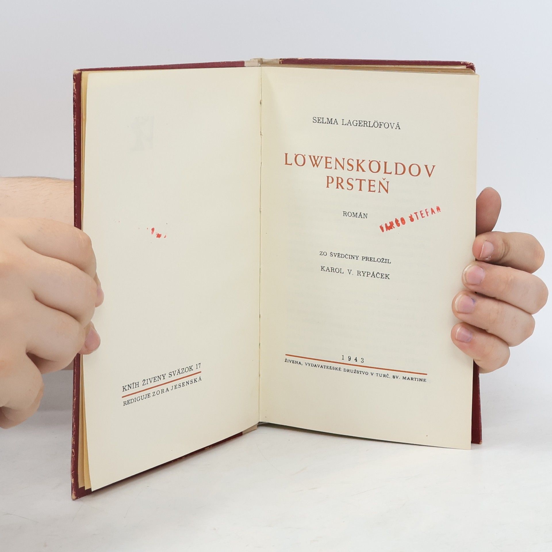 Selma Lagerlöf Löwensköldov prsteň