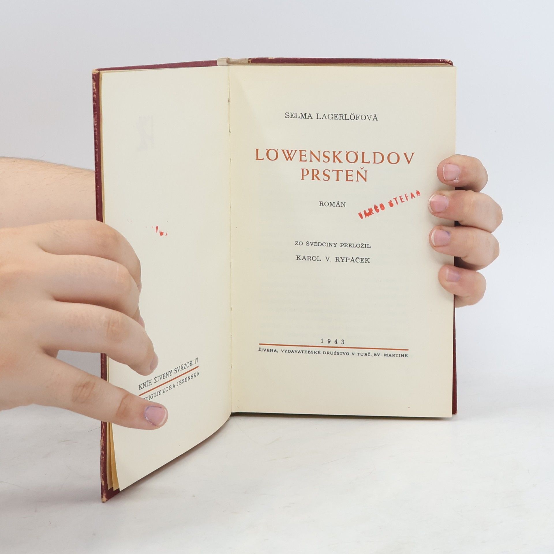 Selma Lagerlöf Löwensköldov prsteň