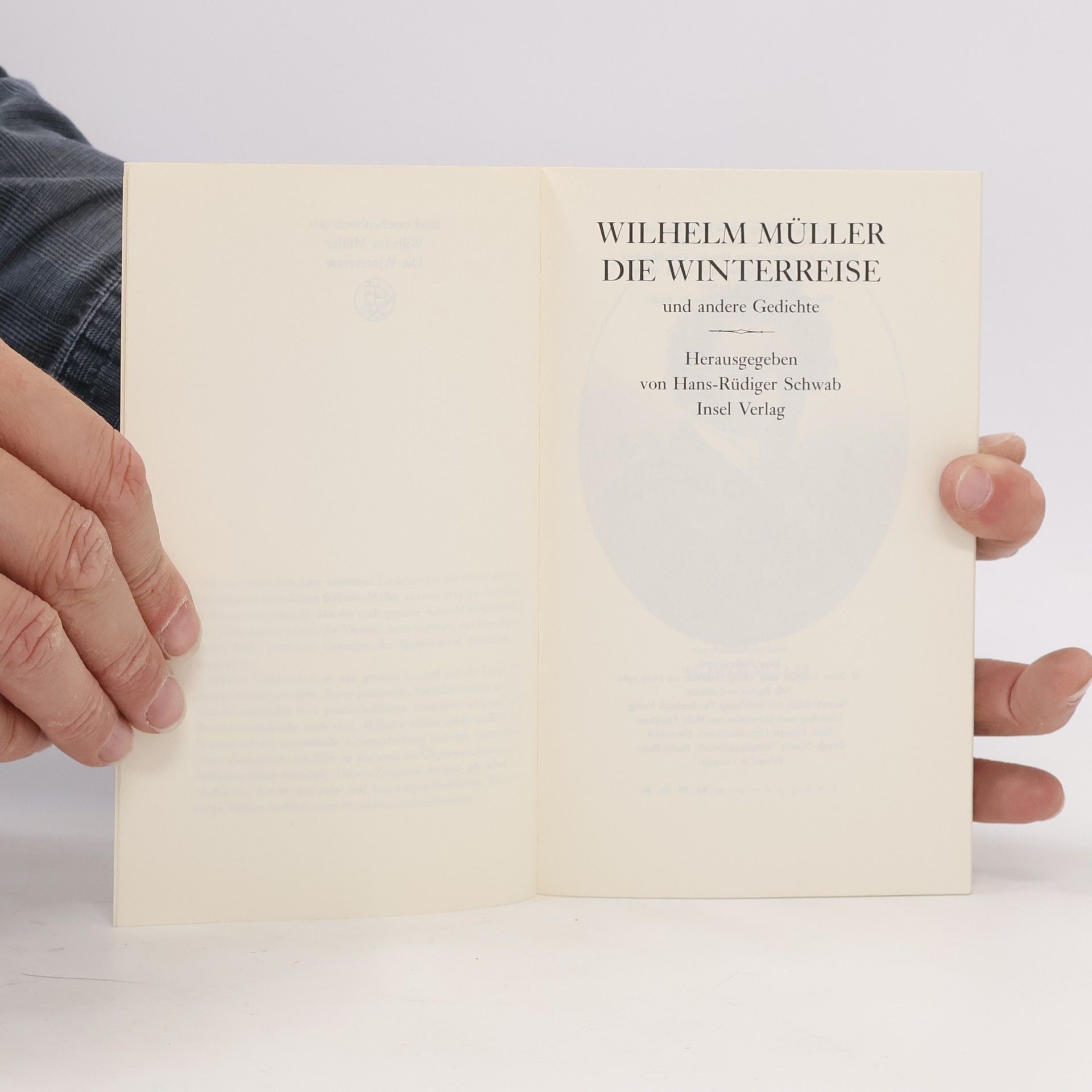 Wilhelm Müller Die Winterreise und andere Gedichte. Hrsg. v. Hans-Rüdiger Schwab
