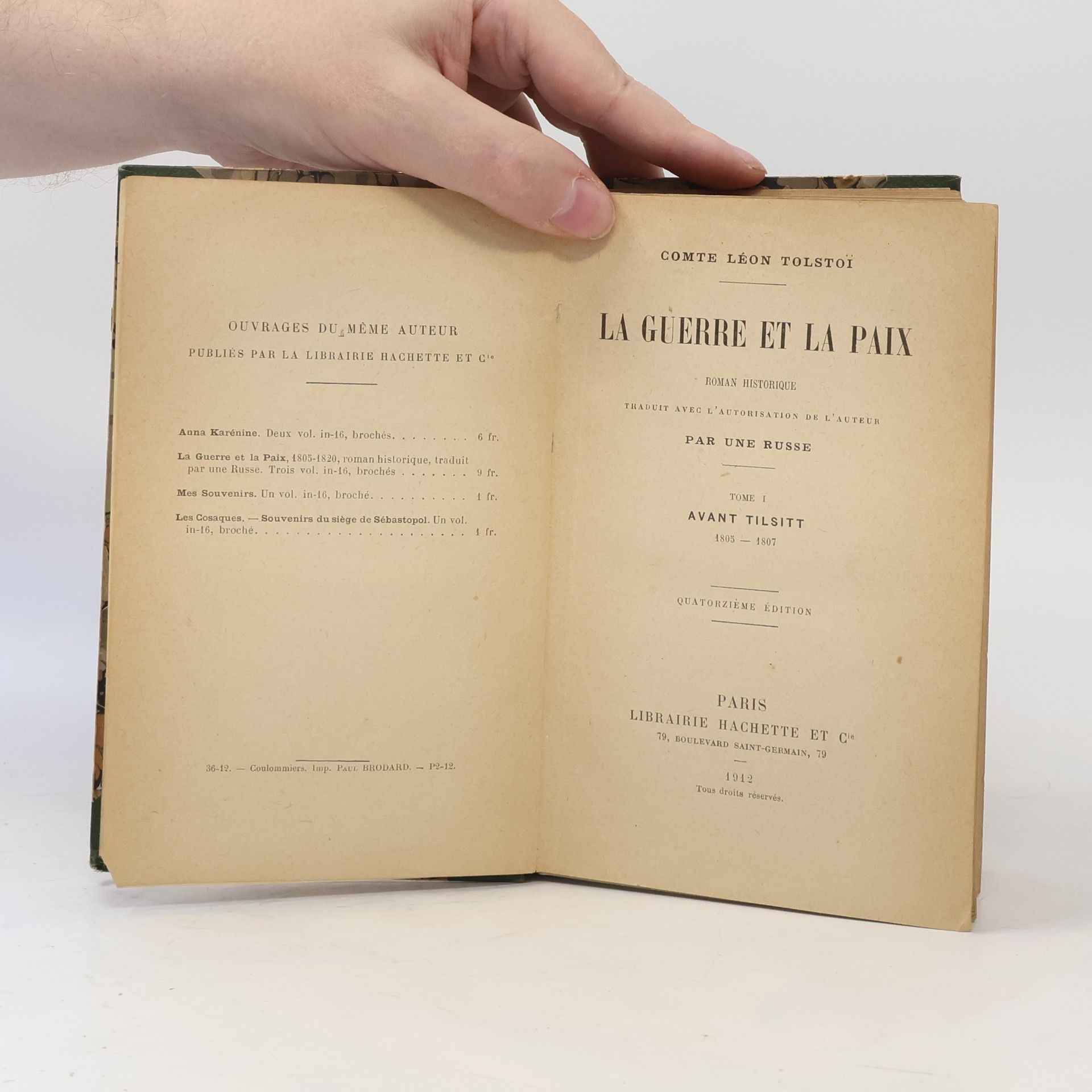 Leone Tolstoi La Guerre et la Paix I