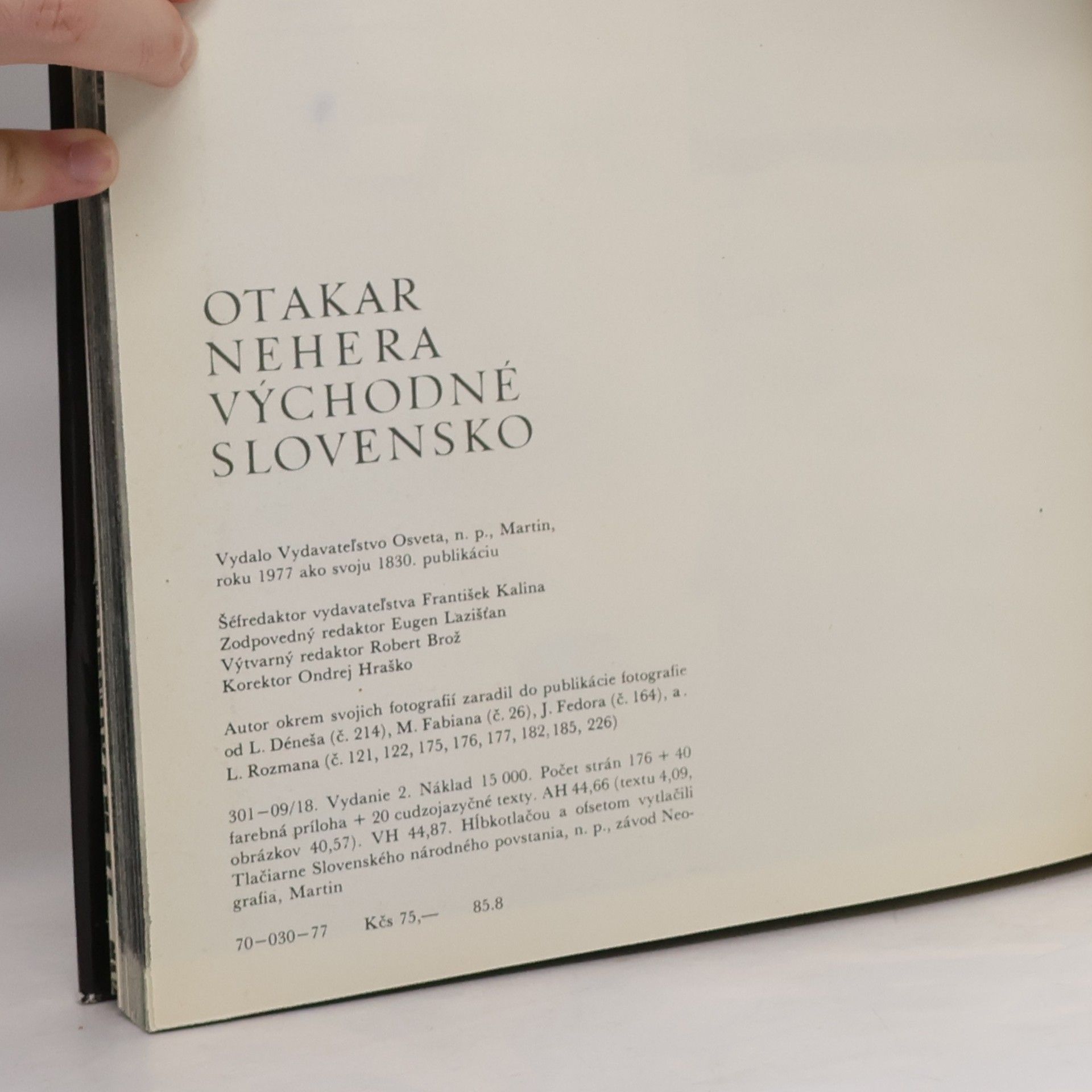 Otakar Nehera Východné Slovensko