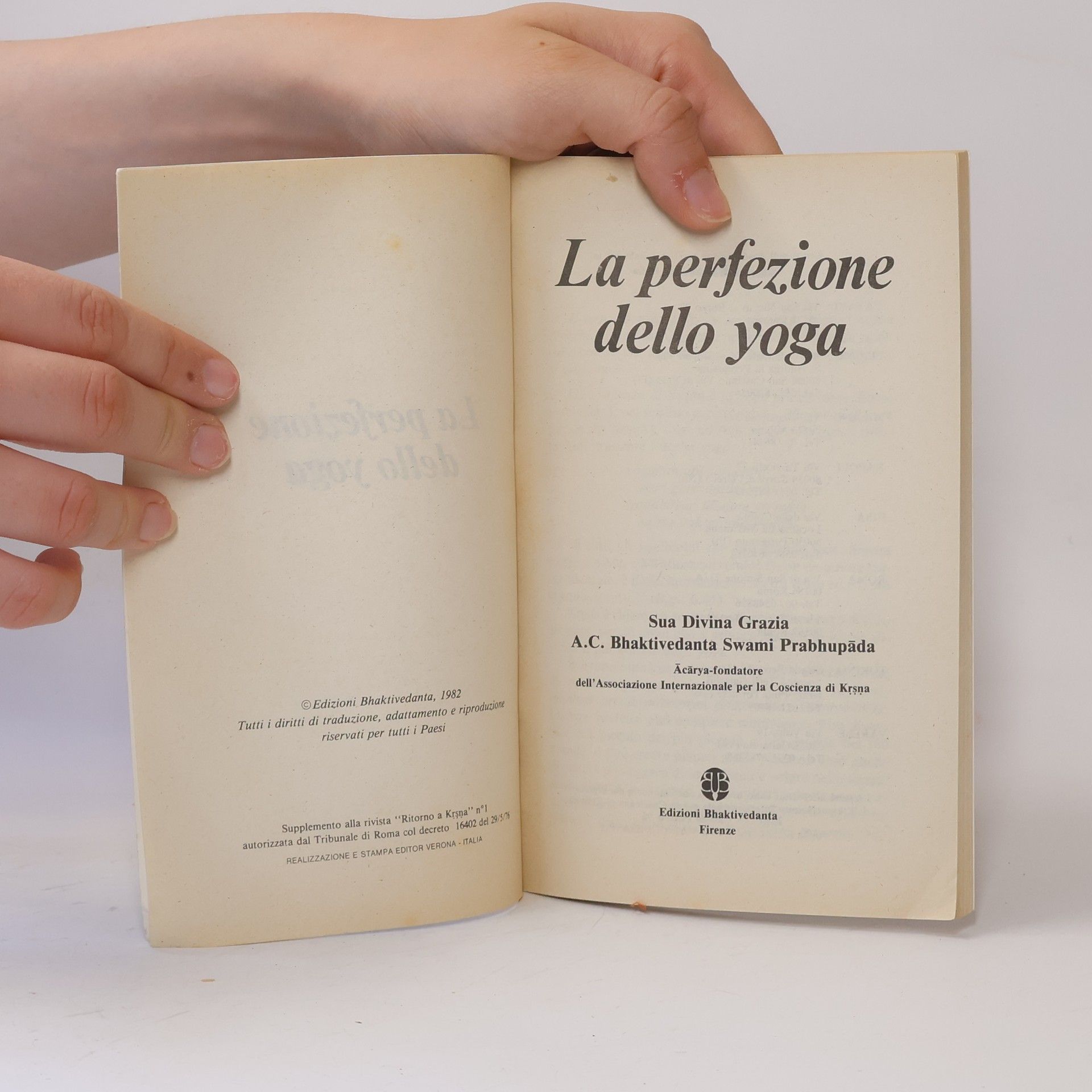 A. C. Bhaktivedanta Swami Prabhupādā La perfezione dello yoga