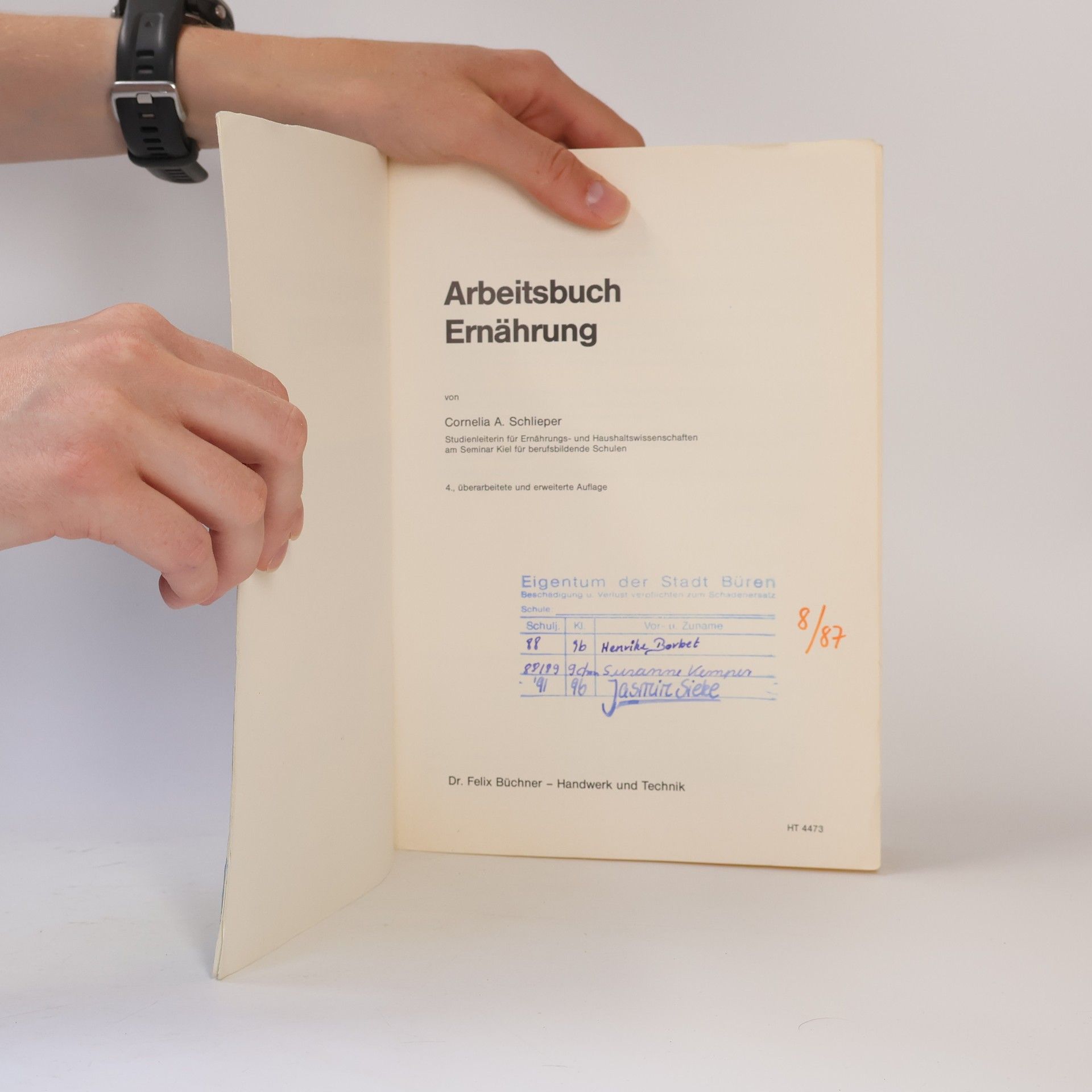 Cornelia A. Schlieper Arbeitsbuch Ernährung