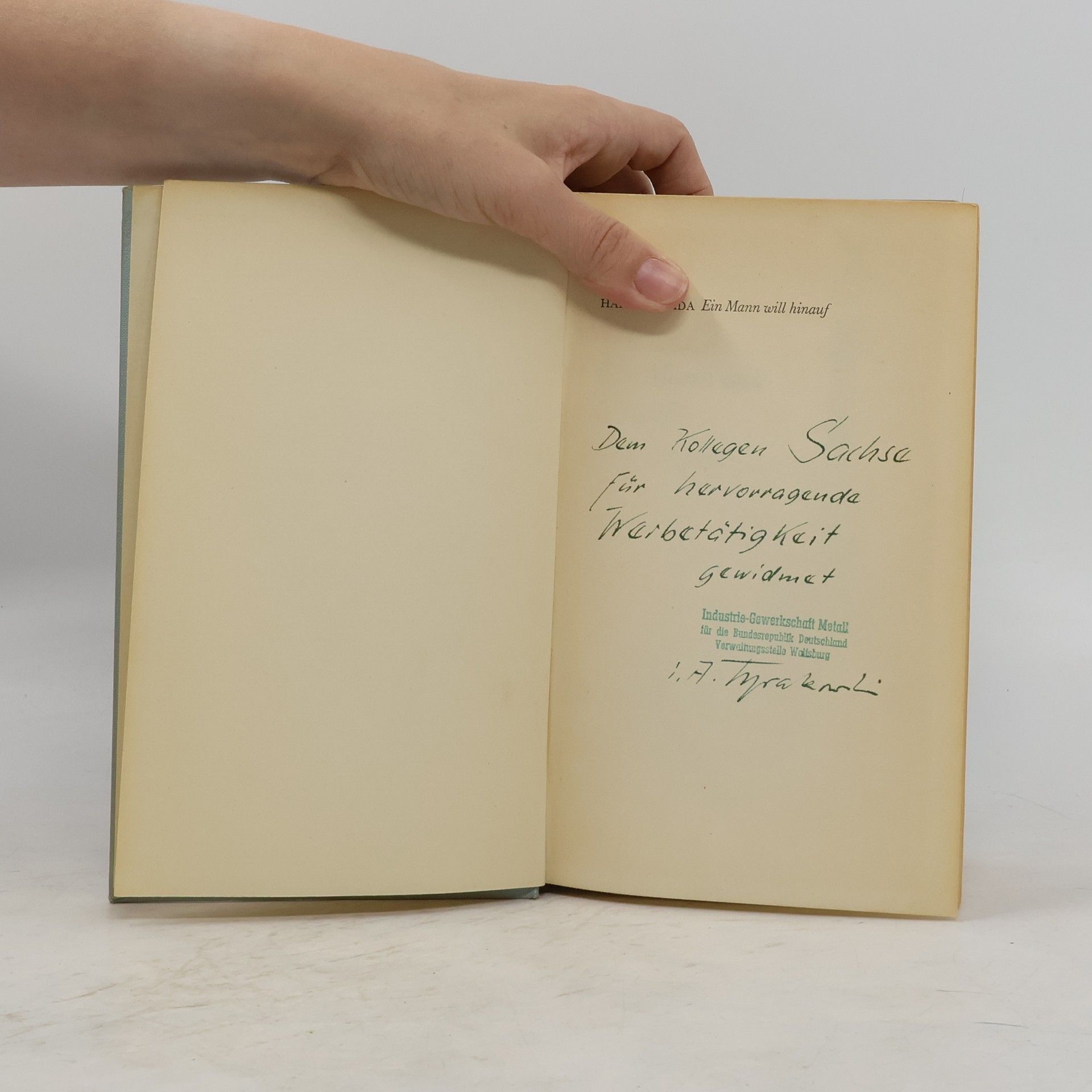 Hans Fallada Ein Mann will hinauf