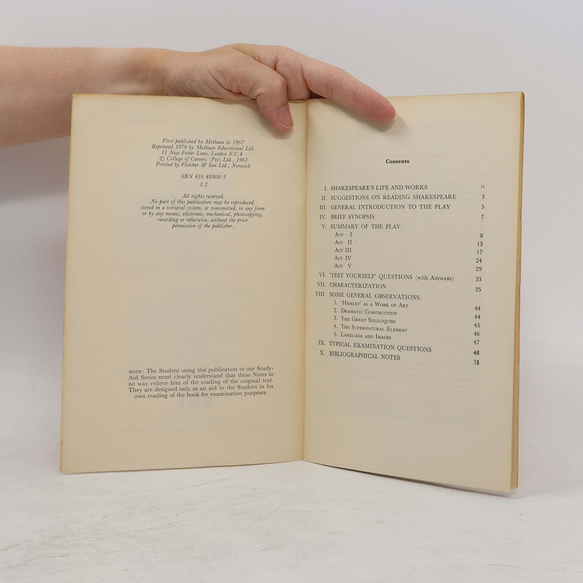 Kolektiv autorů Notes on Shakespeare's Hamlet