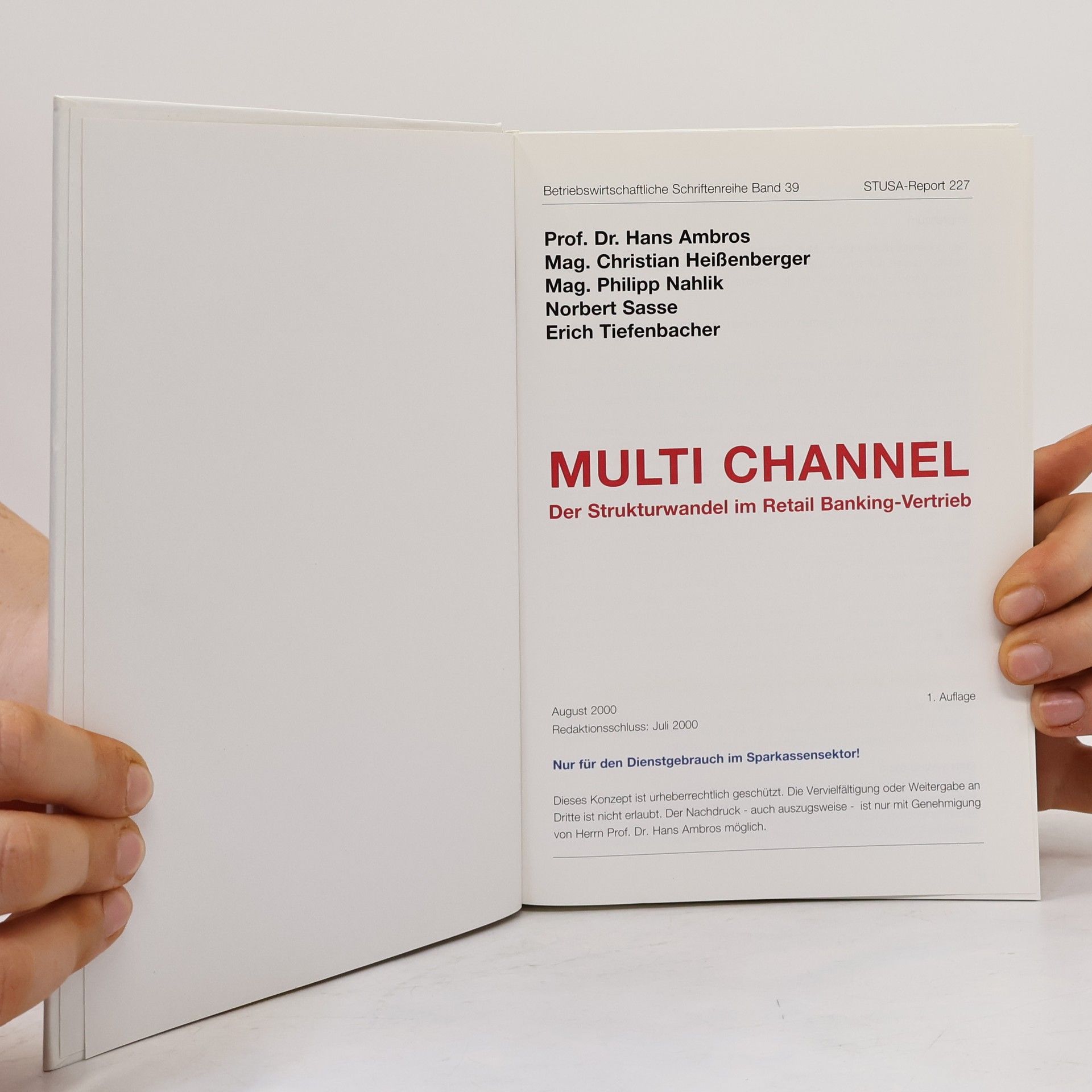 Prof. Dr. Hans Ambros Multi Channel