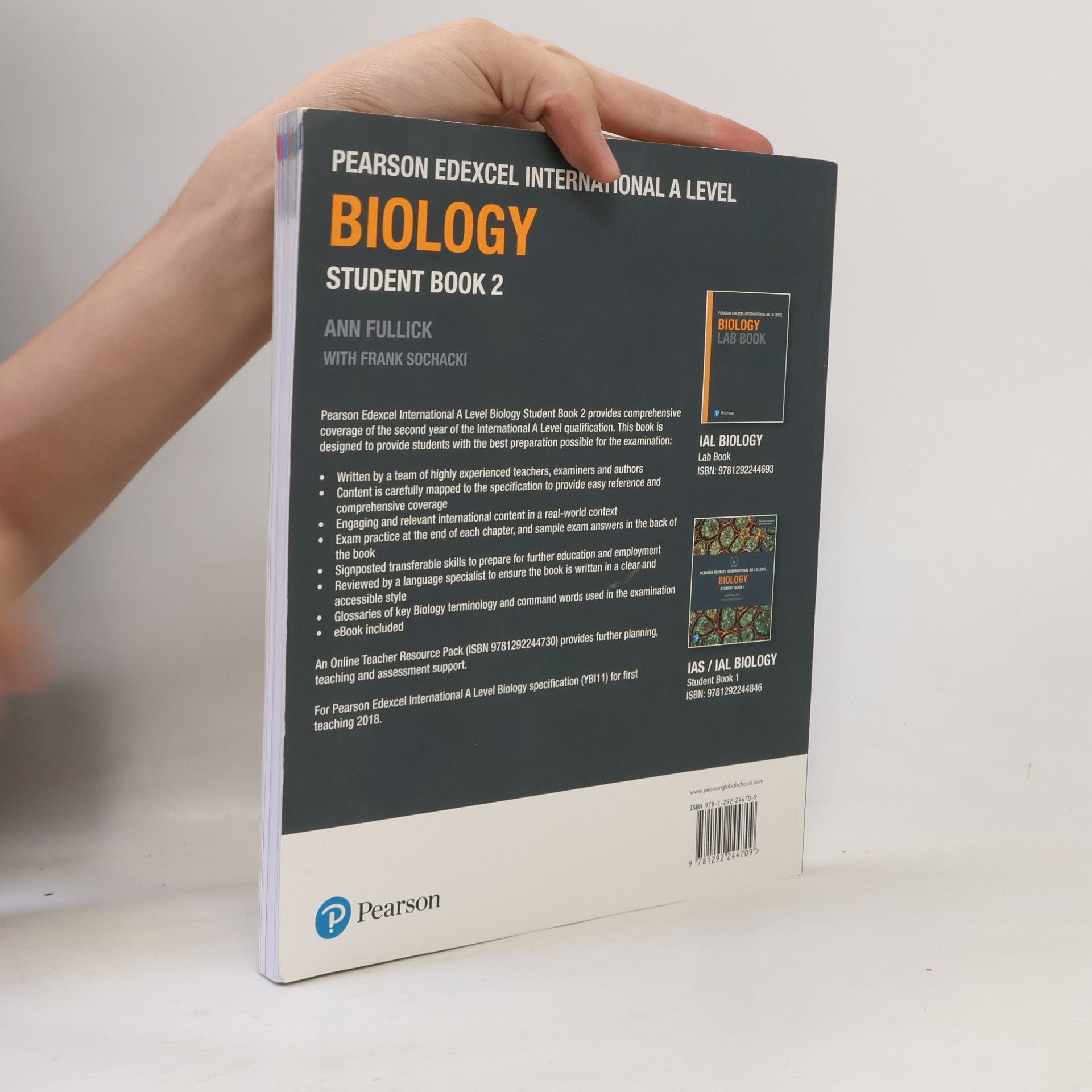 Ann Fullick EDEXCEL INTERNATIONAL A LEVEL BIOLOGY STUDENT BOOK.