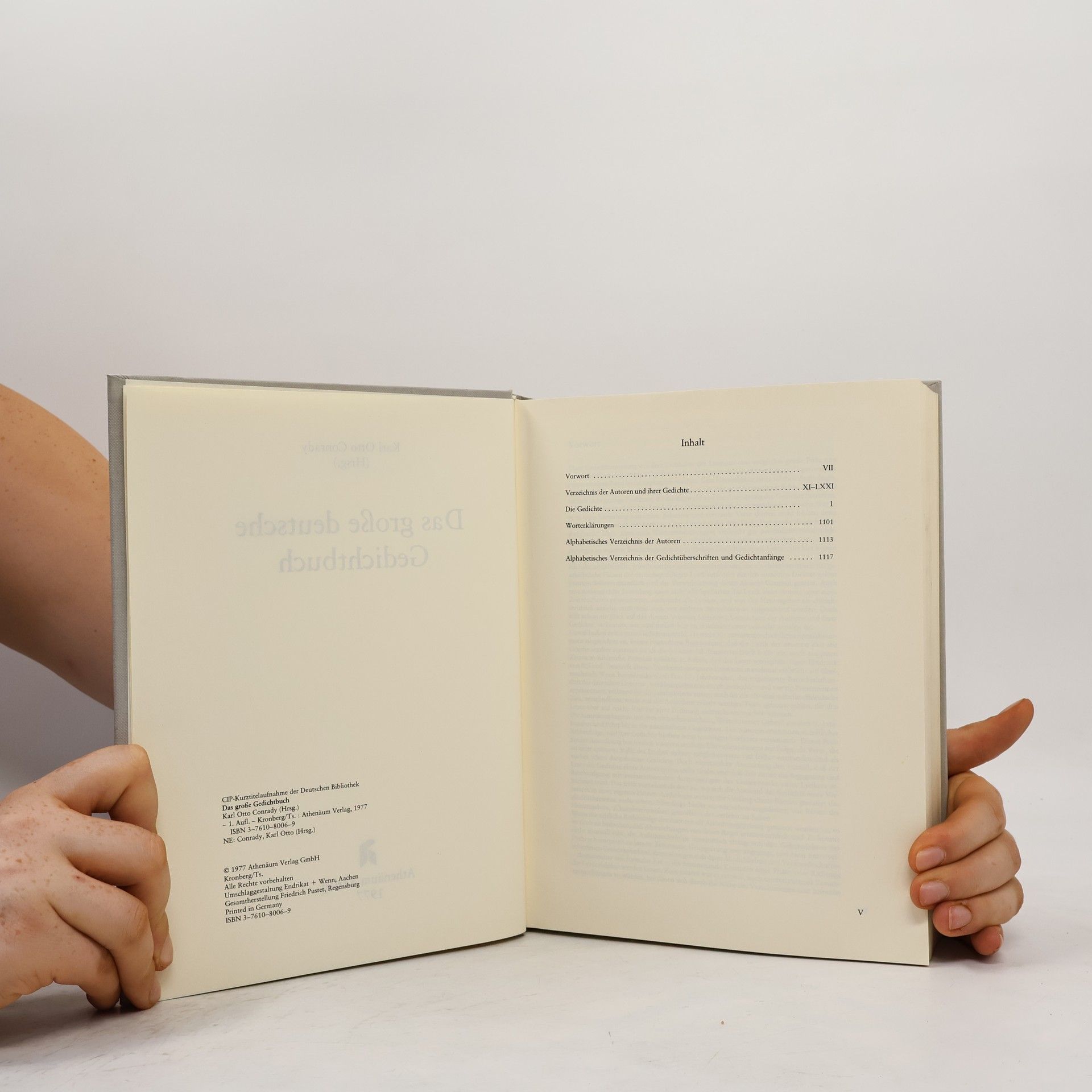 Karl Otto Conrady Das Grosse deutsche Gedichtbuch