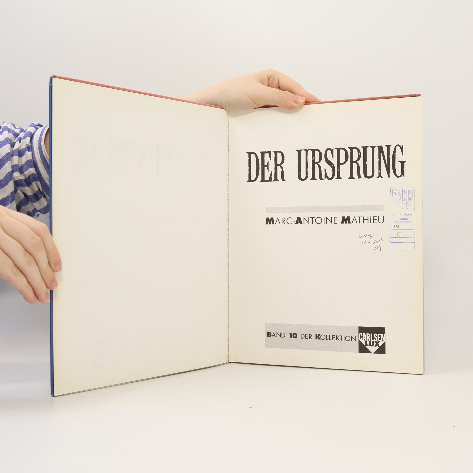 Marc Antoine Mathieu Der Ursprung