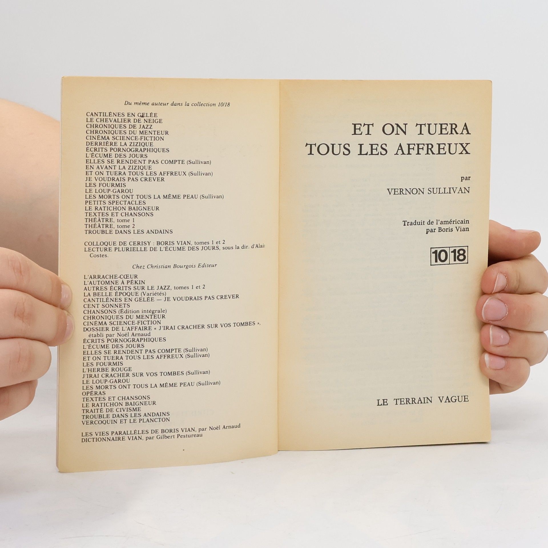 Boris Vian Et on tuera tous les affreux
