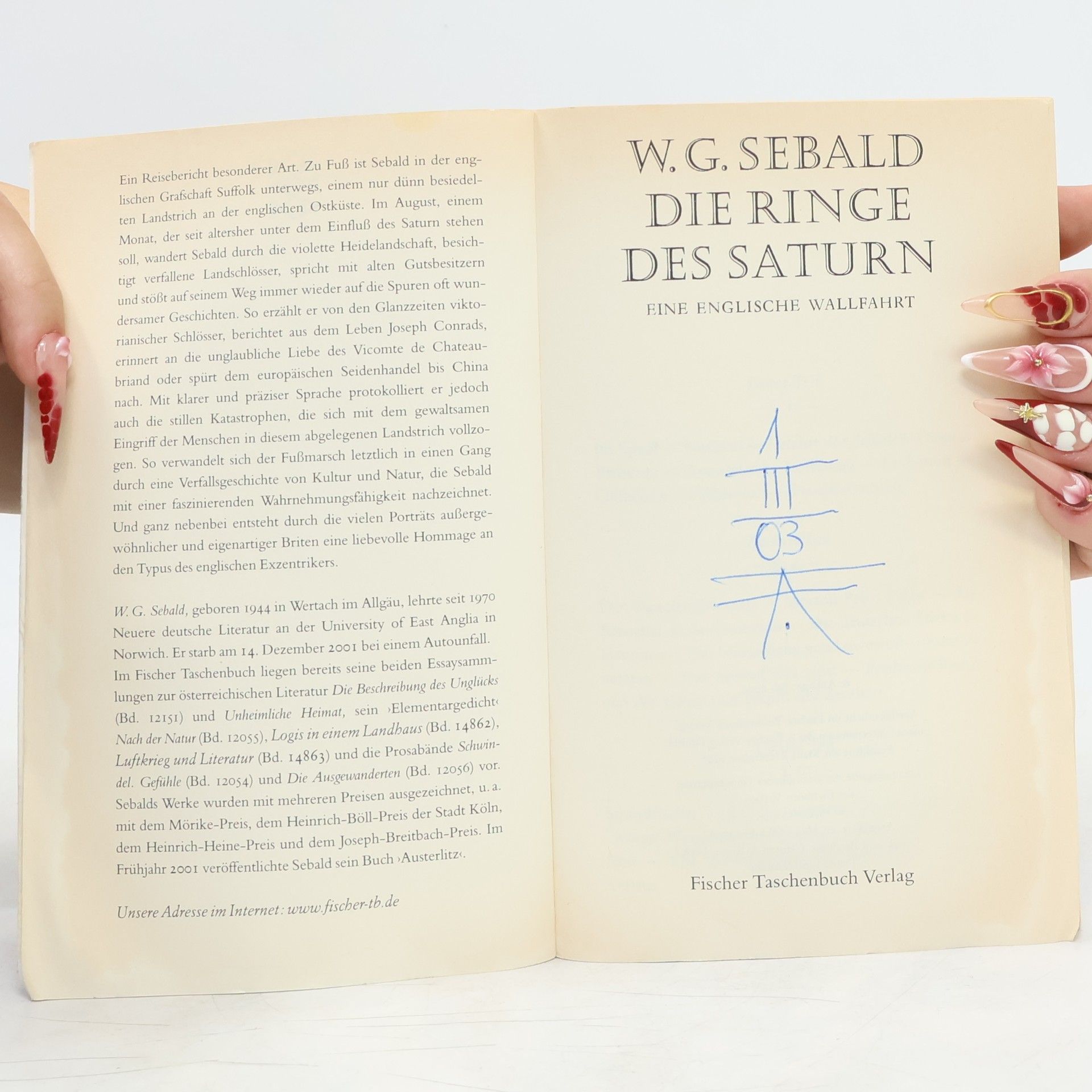 W. G. Sebald Die Ringe des Saturn