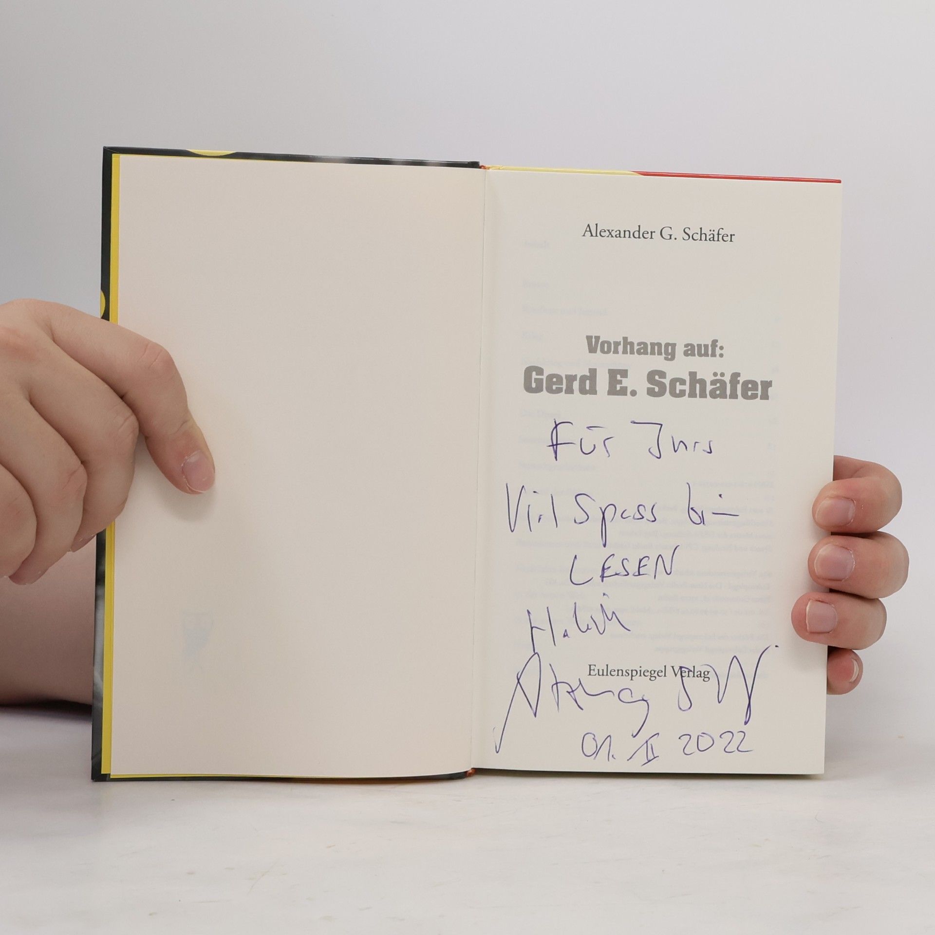 Gerd E. Schäfer Vorhang auf: Gerd E. Schäfer