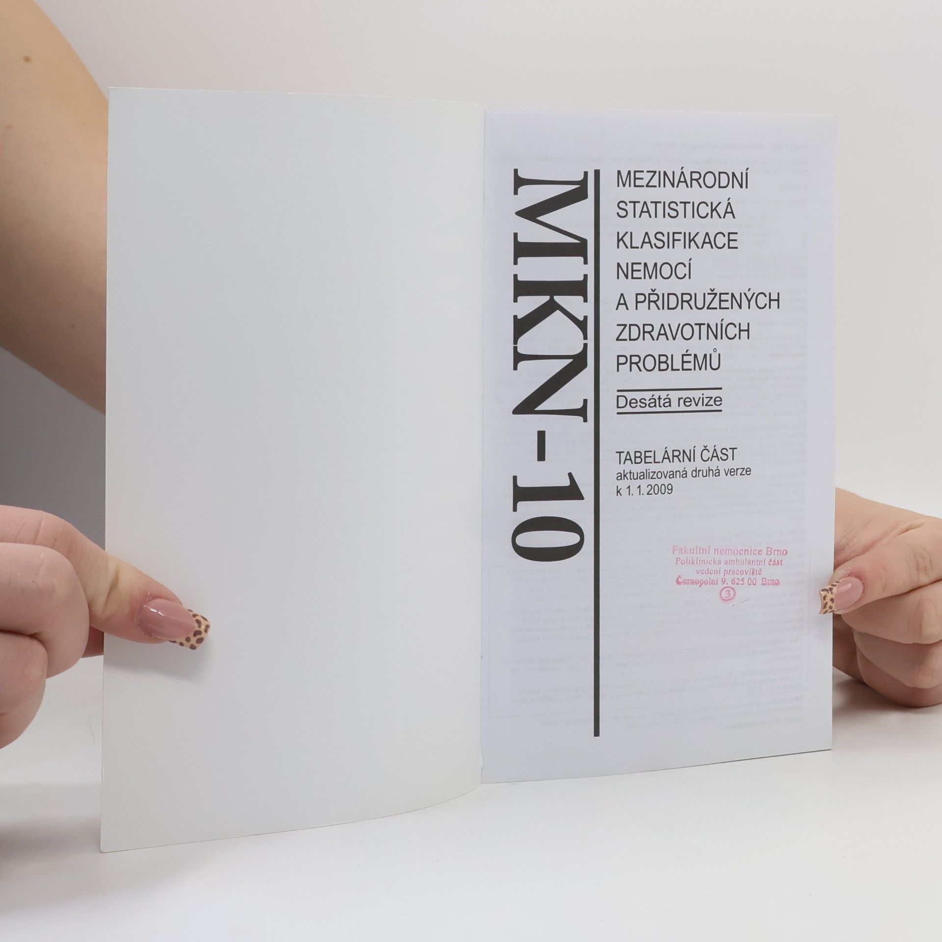 Various authors Mezinárodní statistická klasifikace nemocí a přidružených zdravotních problémů