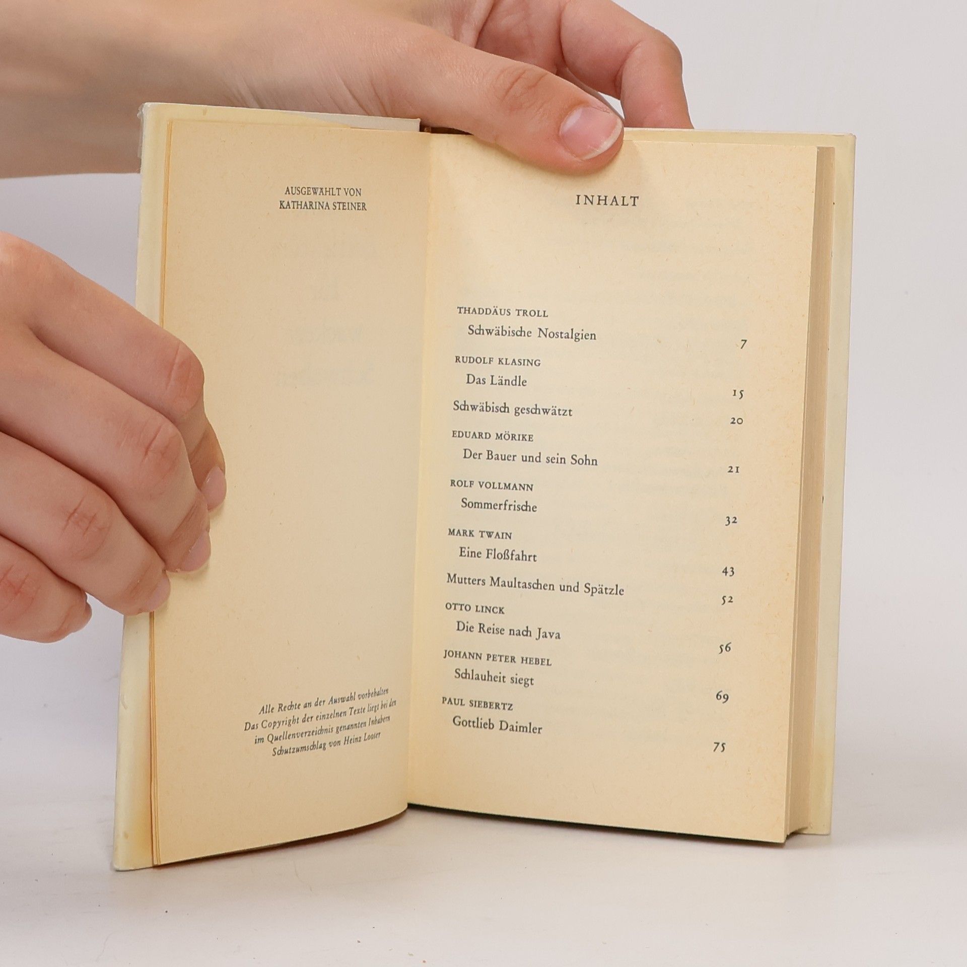 Various authors Kleine Bettlektüre für wackere Schwaben