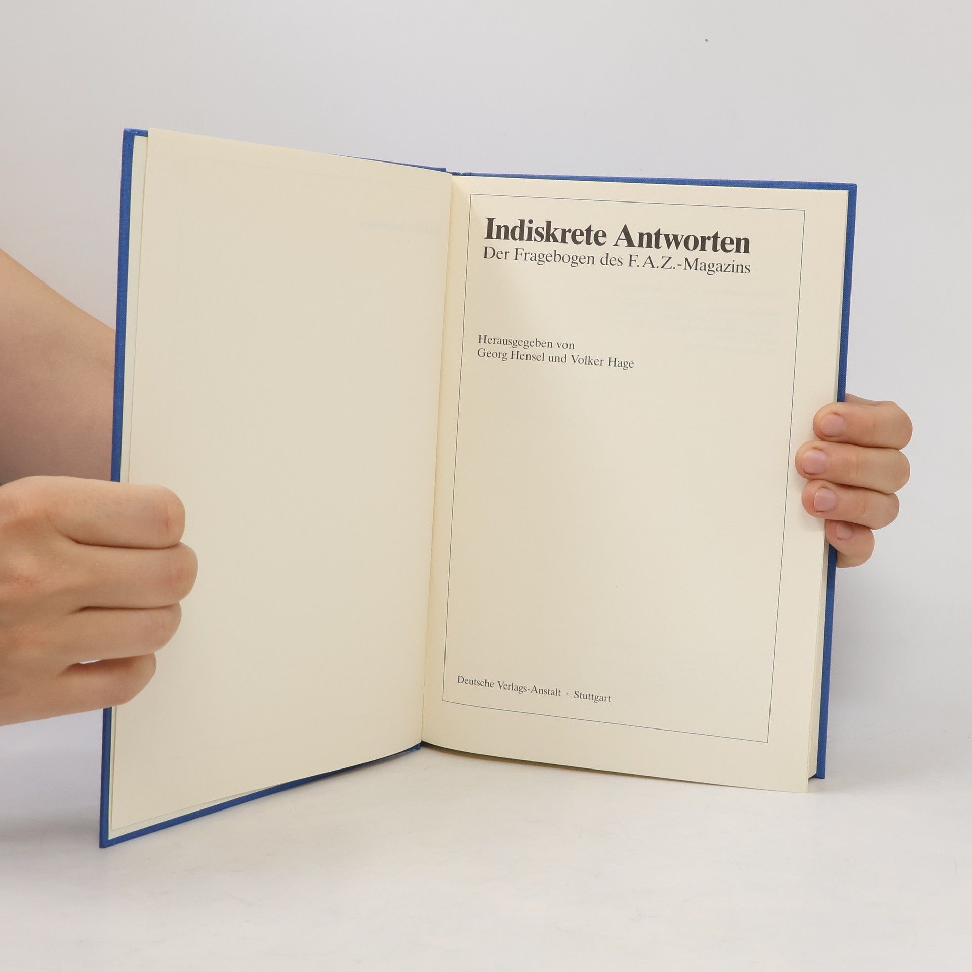 Georg Hensel Indiskrete Antworten
