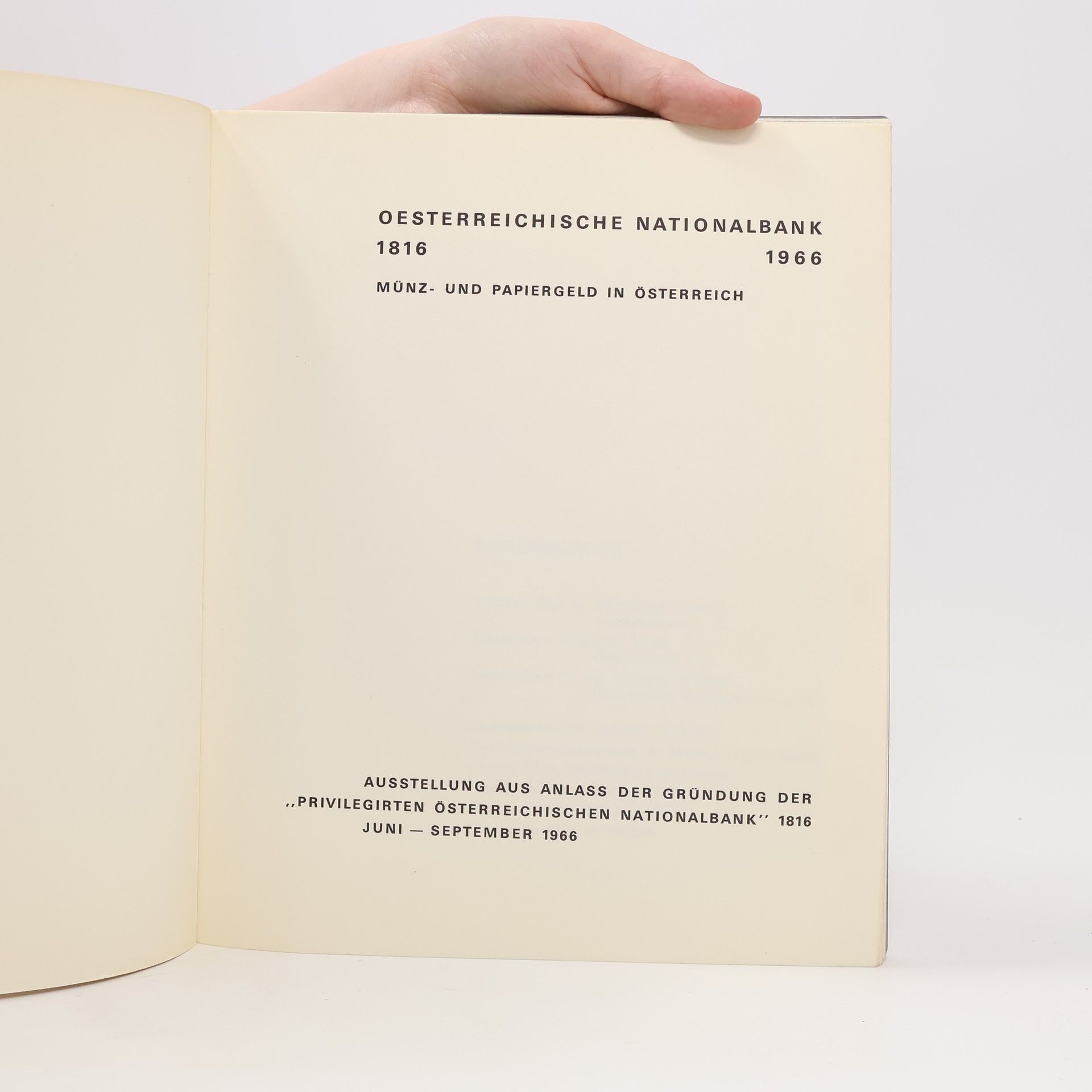 Collectif d'auteurs Oesterreichische Nationalbank 1816-1966 : Münz- und Papiergeld in Österreich