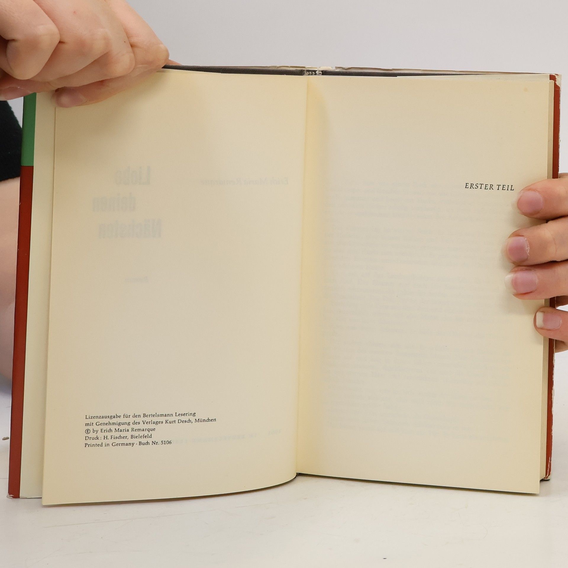 Erich Maria Remarque Liebe deinen Nächsten