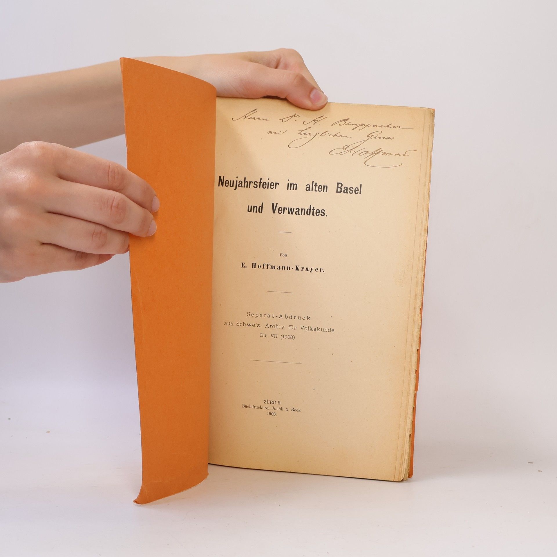 E. Hoffmann Krayer Neujahrsfeier im alten Basel und Verwandtes.