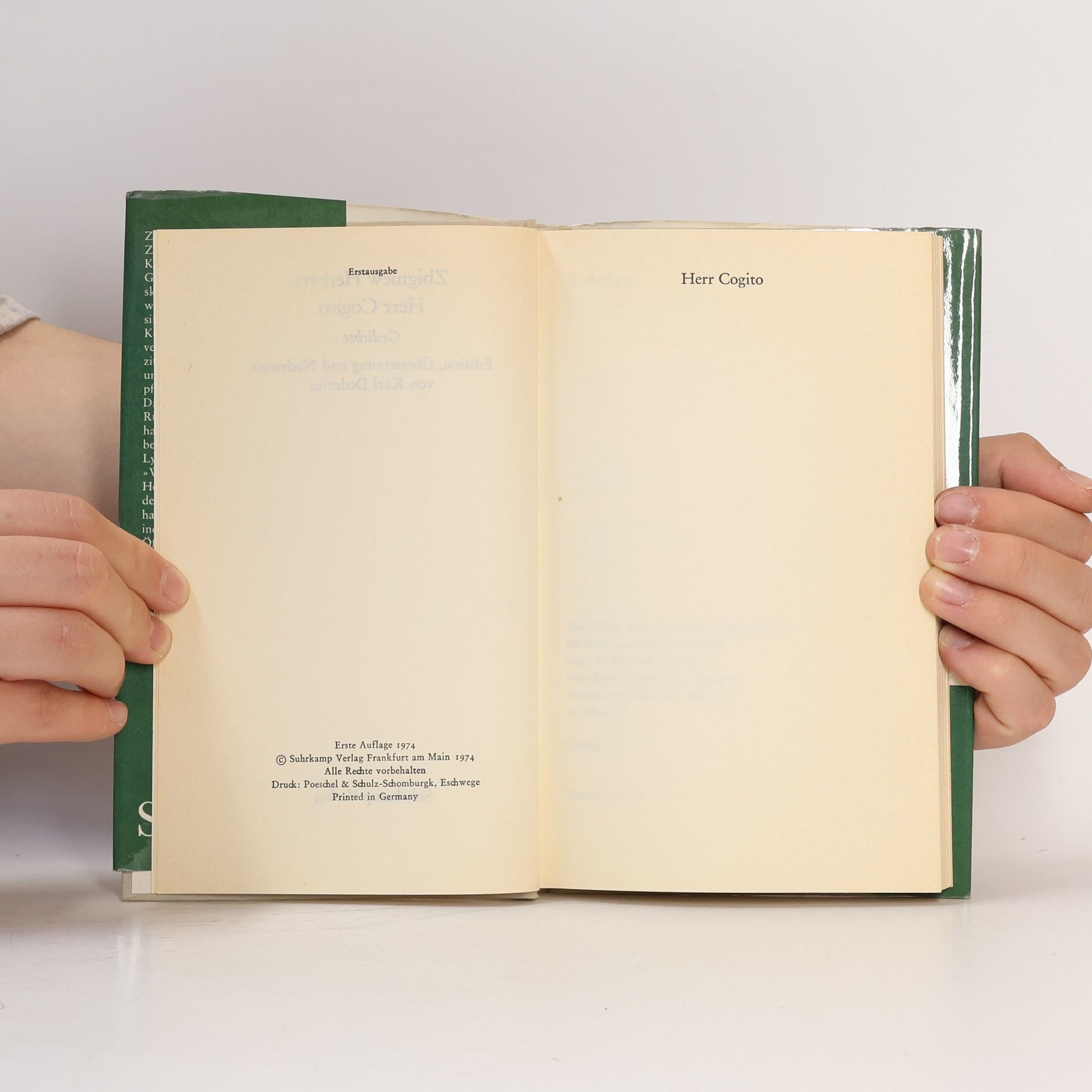 Zbigniew Herbert Bibliothek Suhrkamp: Herr Cogito