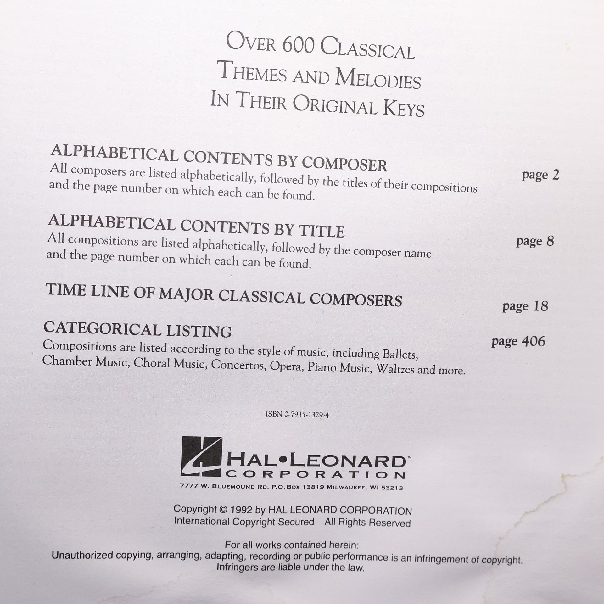 Auteurscollectief The Classical Fake Book