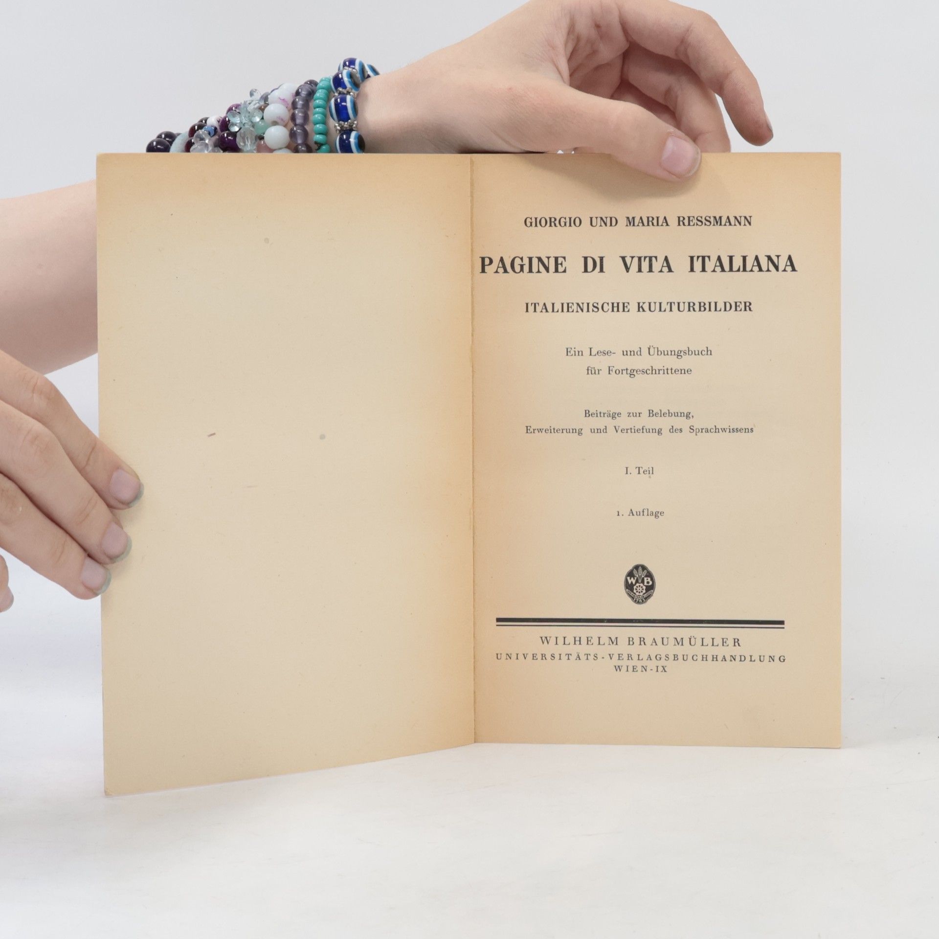 Maria Ressmann Pagine di Vita Italiana. Teil. 1.