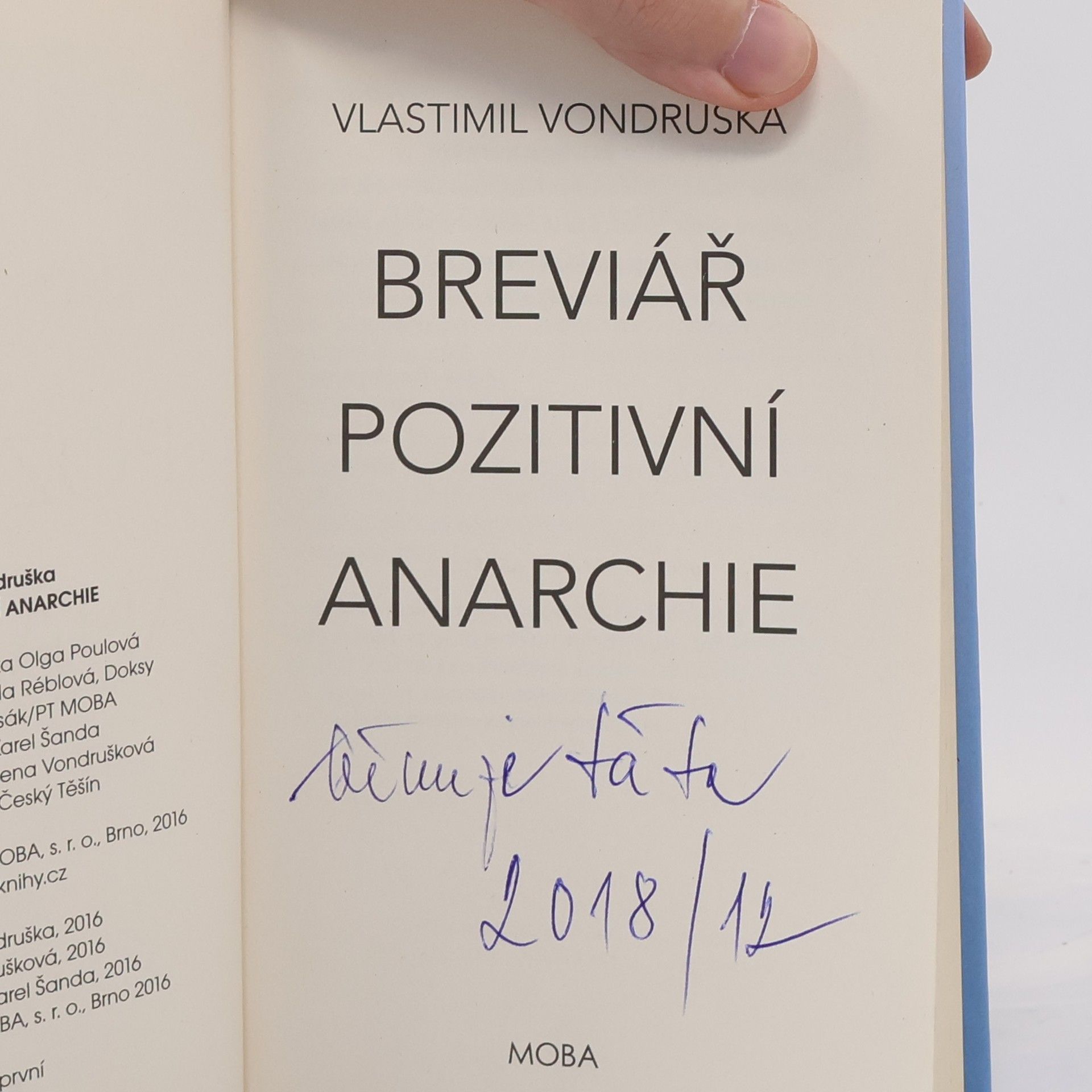 Vlastimil Vondruška Breviář pozitivní anarchie