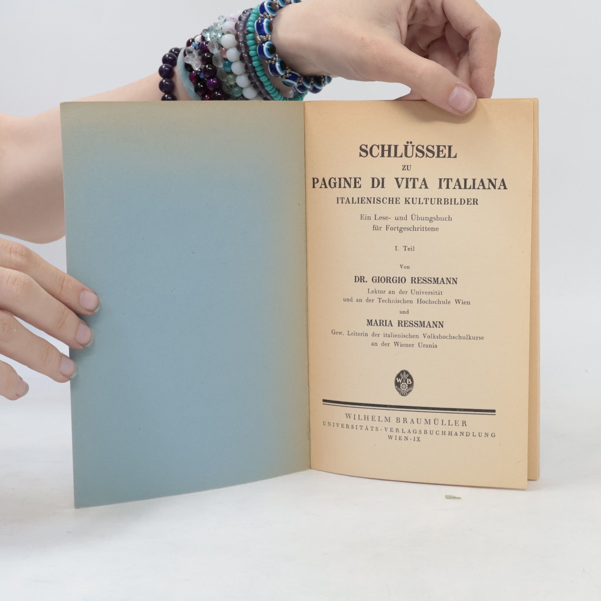 Giorgio Ressmann Schlüssel zu Pagine di vita italiana. I. Teil