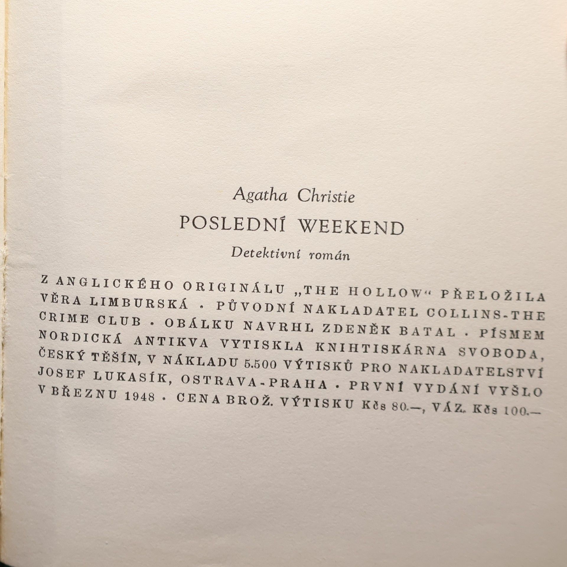 Agatha Christie Poslední weekend