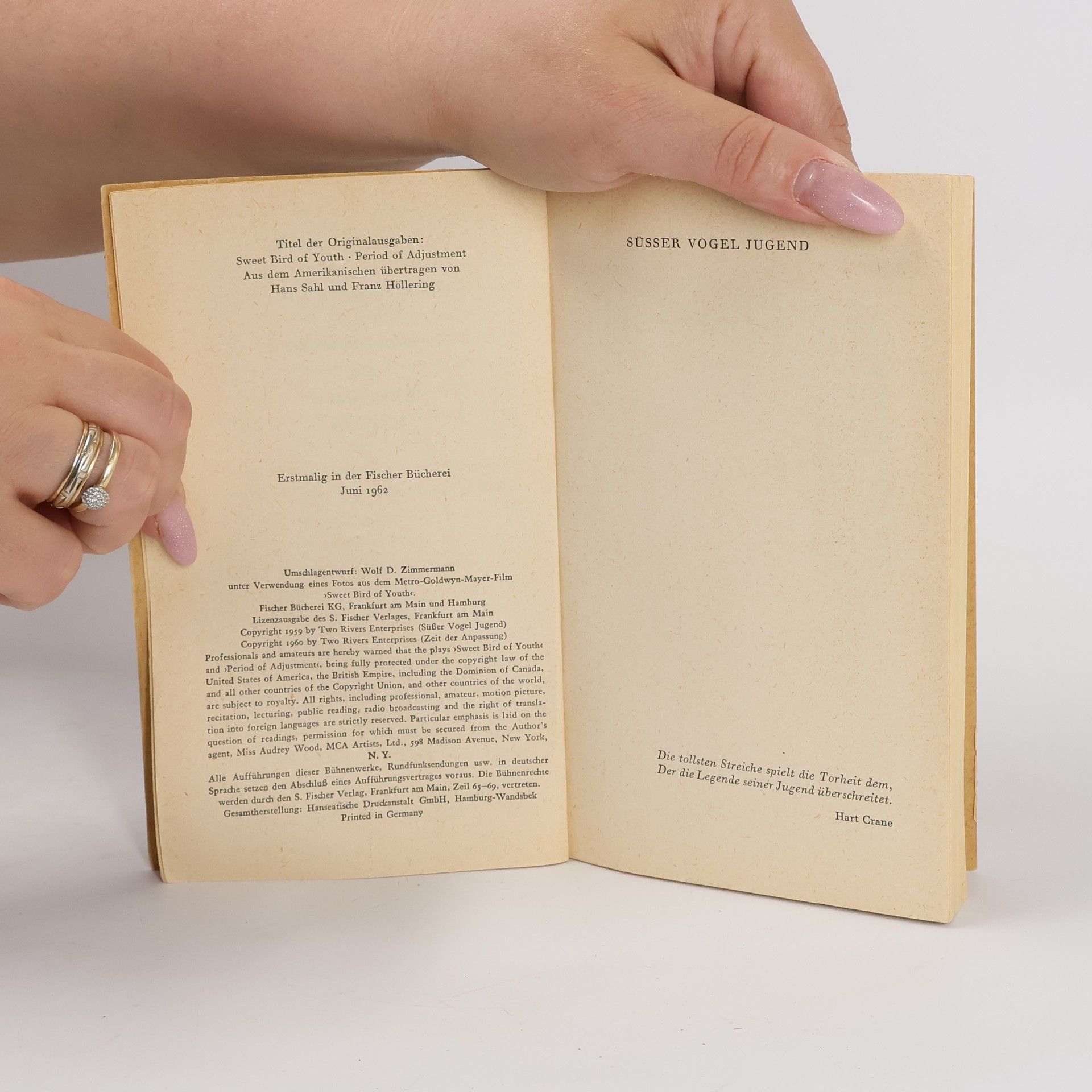 Tennessee Williams Süßer Vogel Jugend, Zeit der Anpassung