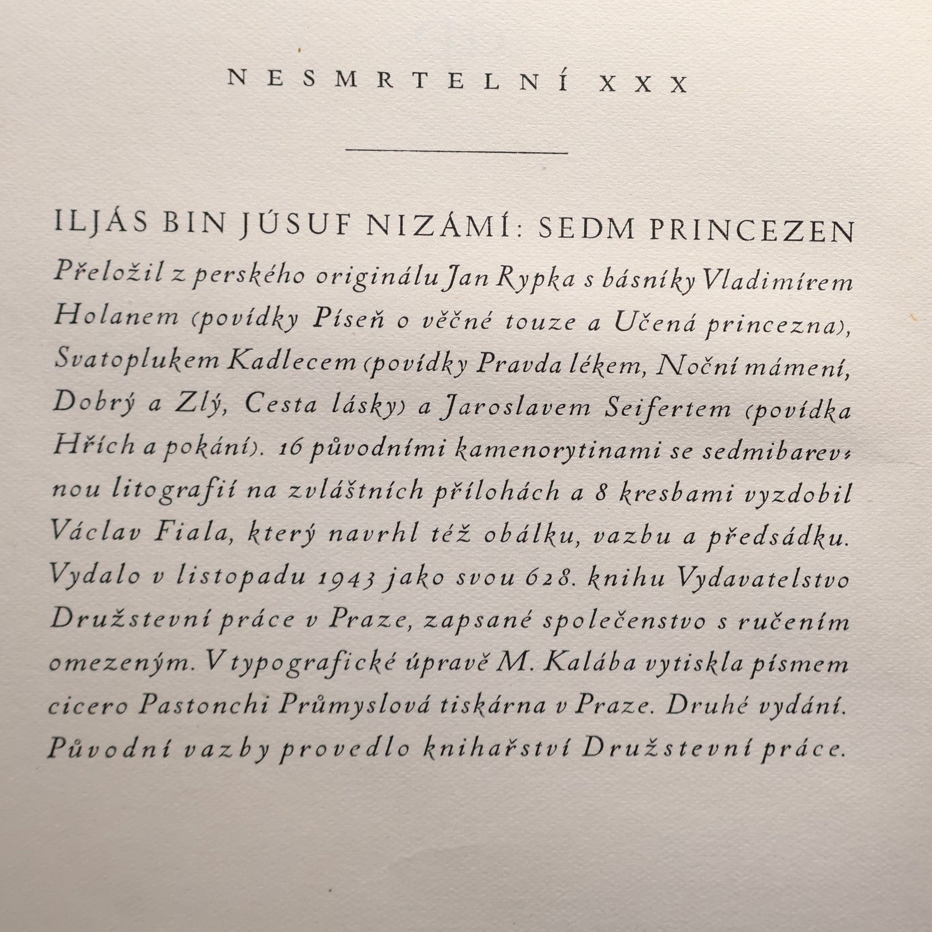 Iljás bin Júsuf Nizámí Sedm princezen