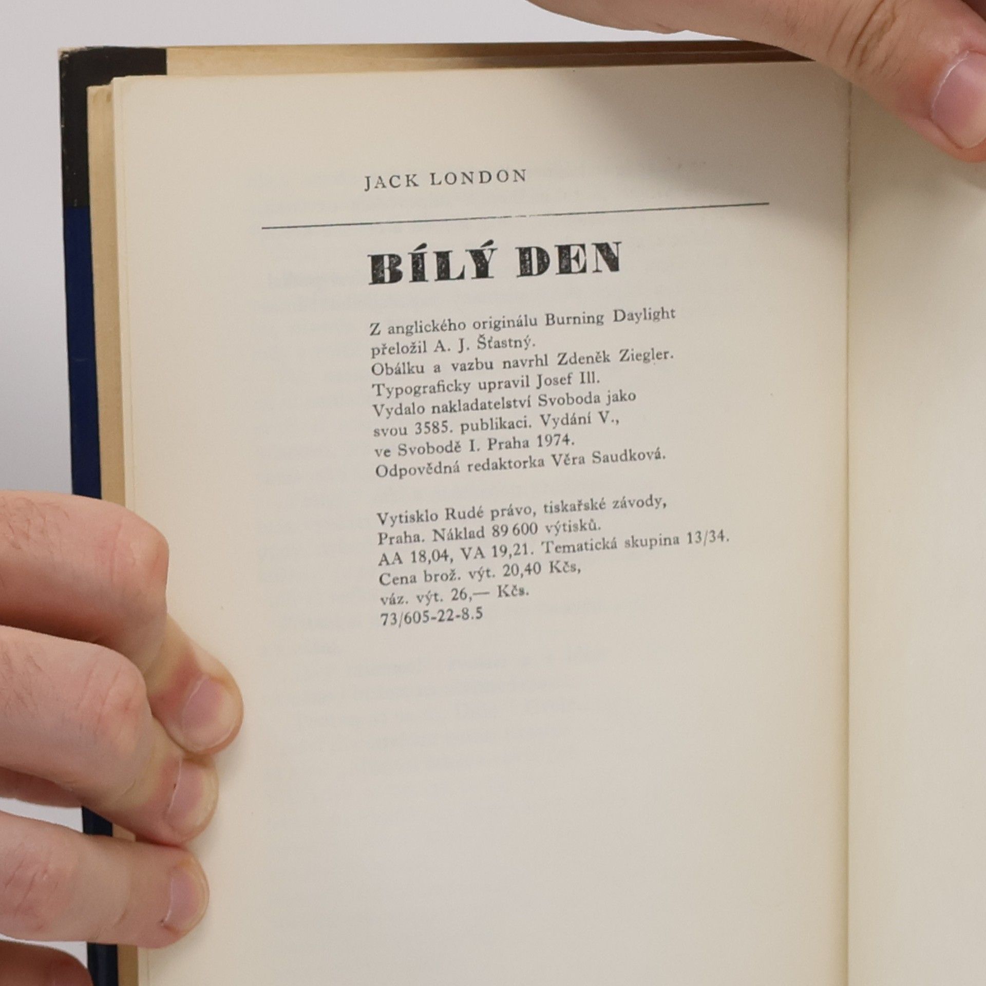 Jack London Bílý den