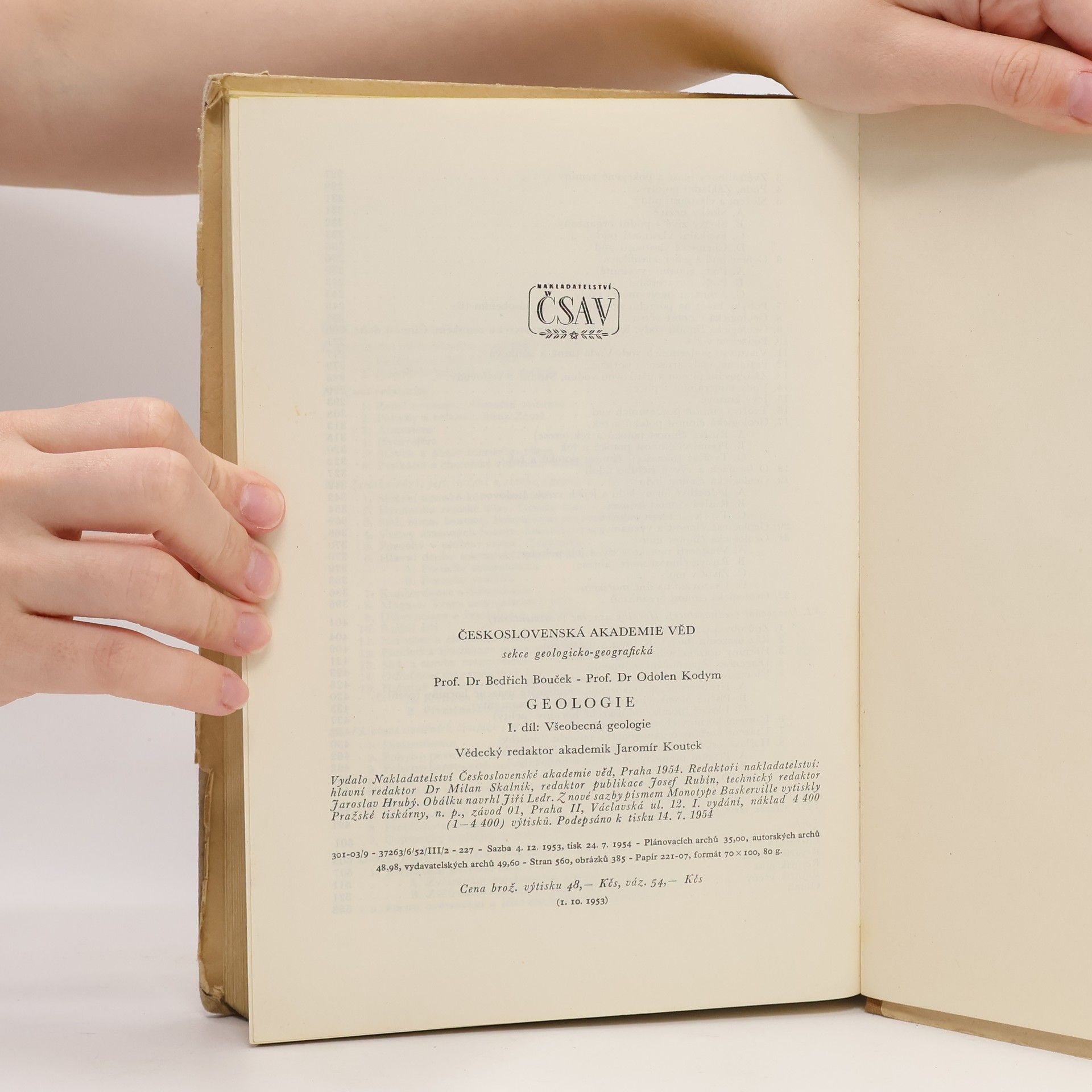 Bedřich Bouček Geologie I. Všeobecná geologie