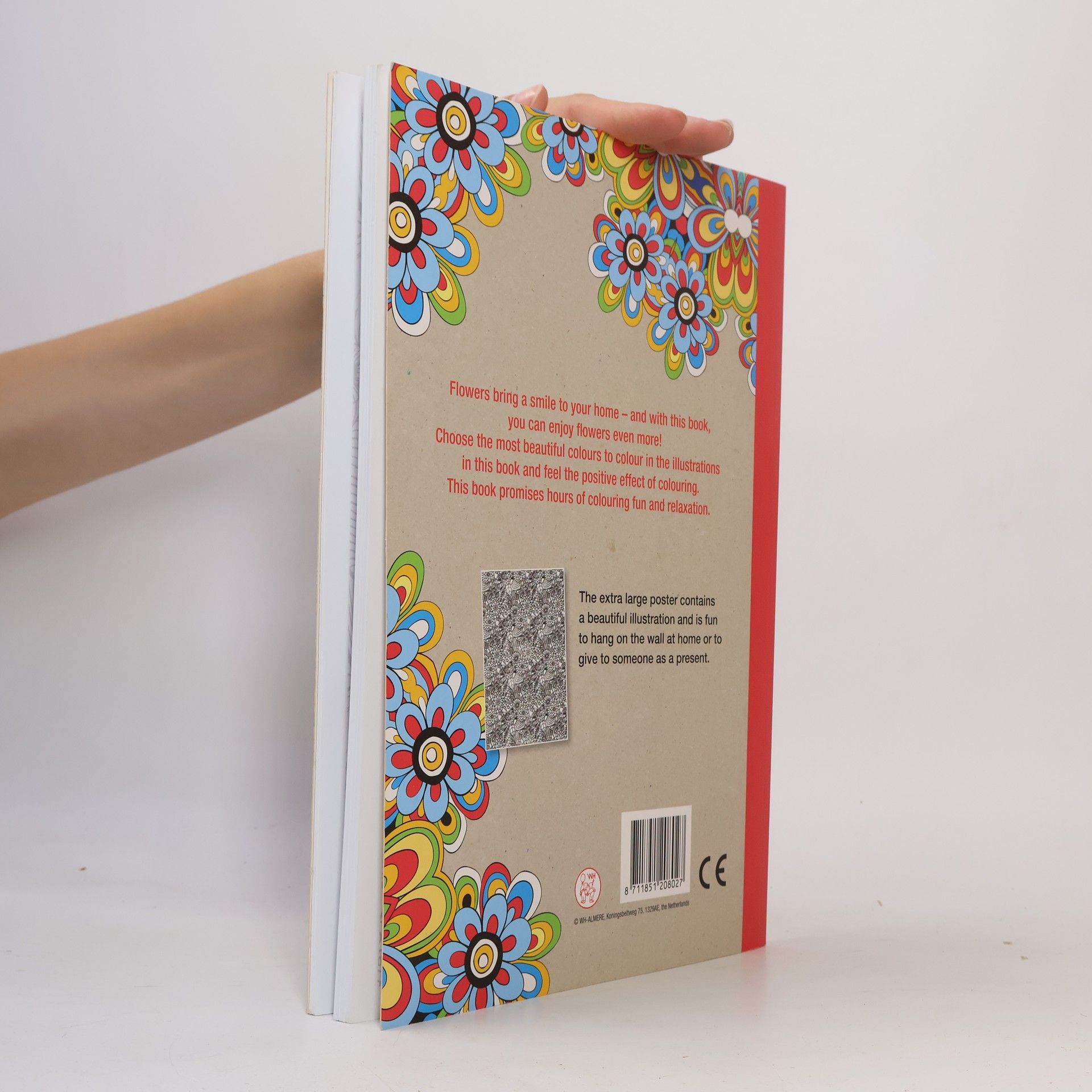 Collectif d'auteurs Flowers: Colouring Book + Poster