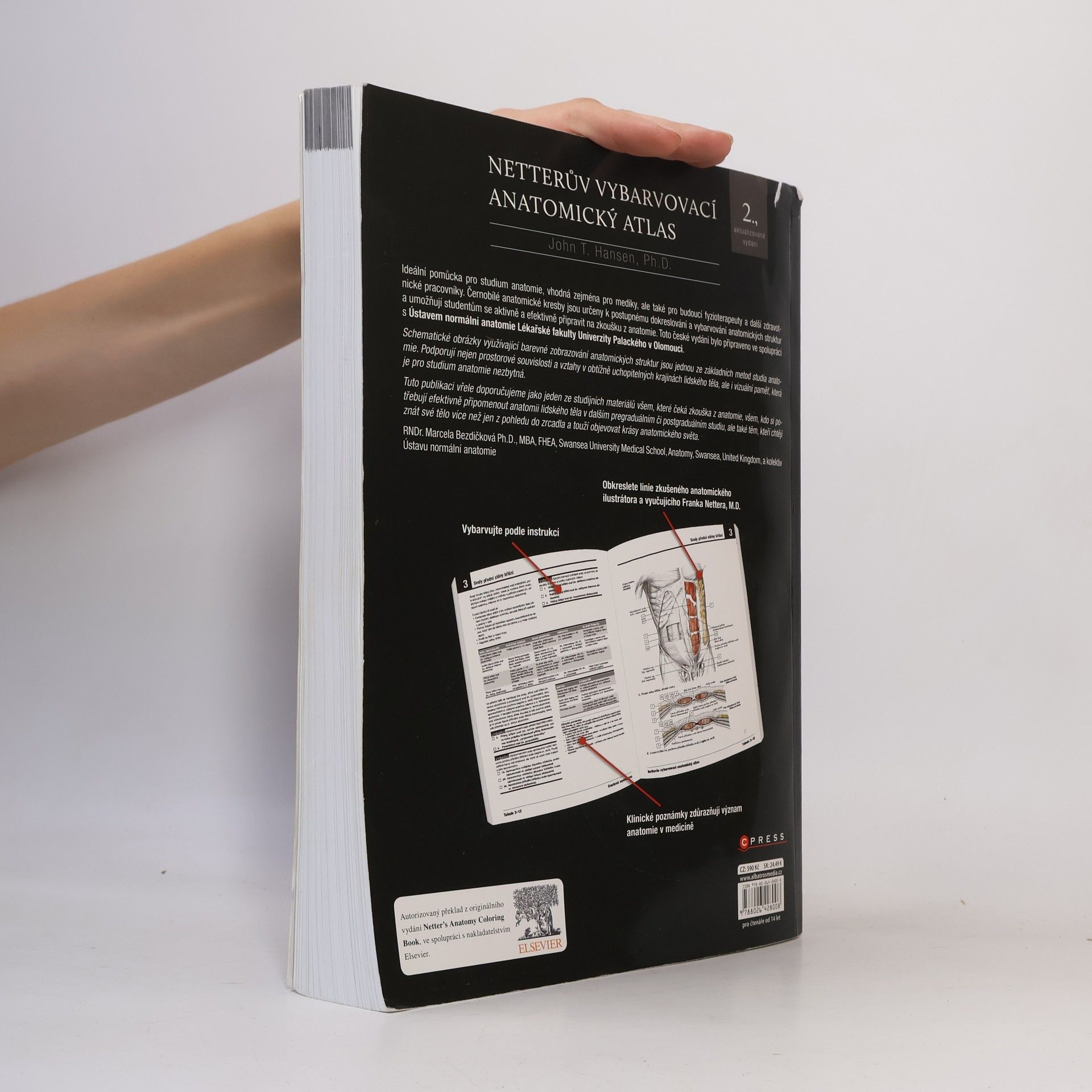 John T. Hansen Netterův vybarvovací anatomický atlas