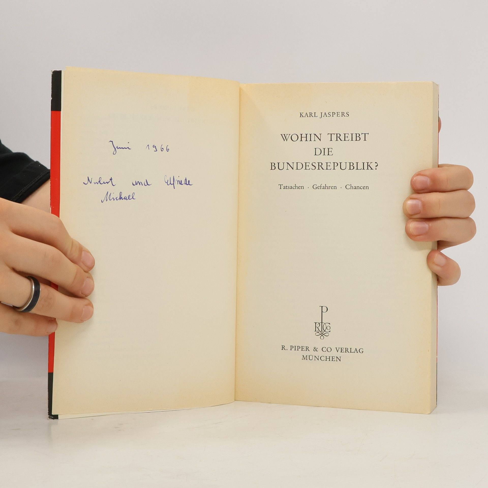 Karl Jaspers Wohin treibt die Bundes republik?