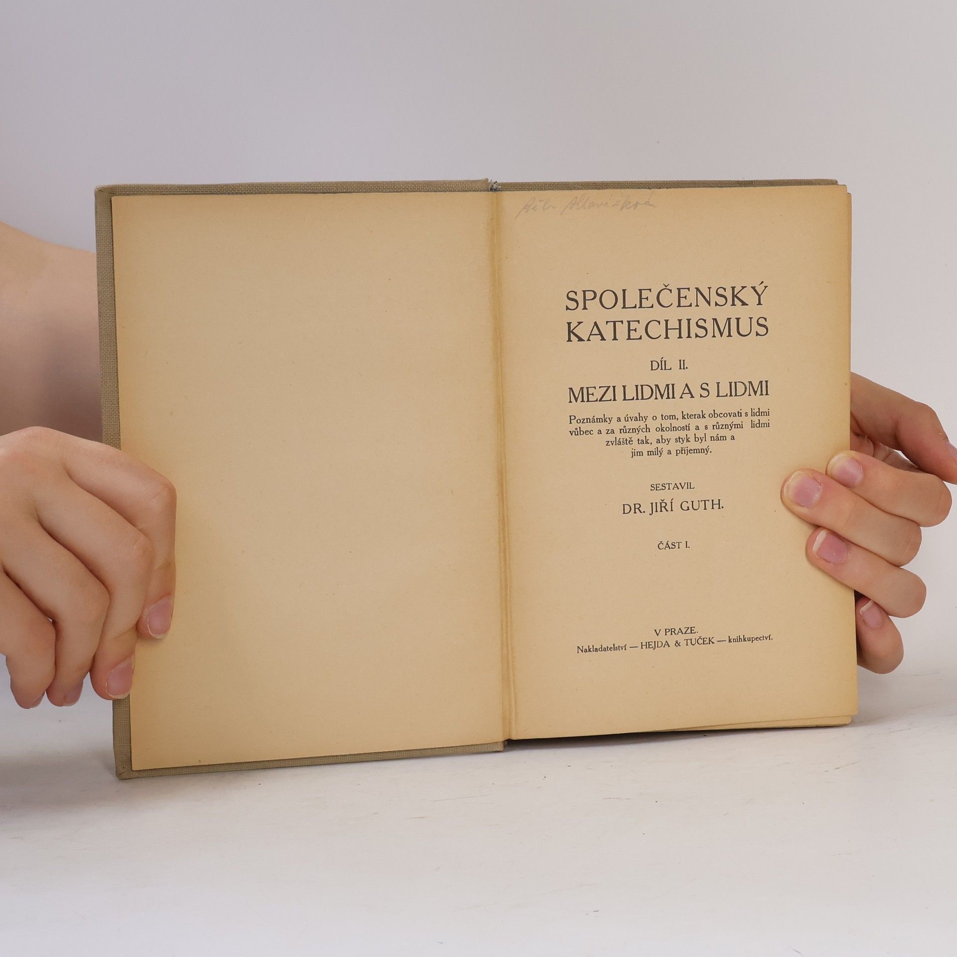 Guth Jiří Společenský katechismus II. díl 1. část