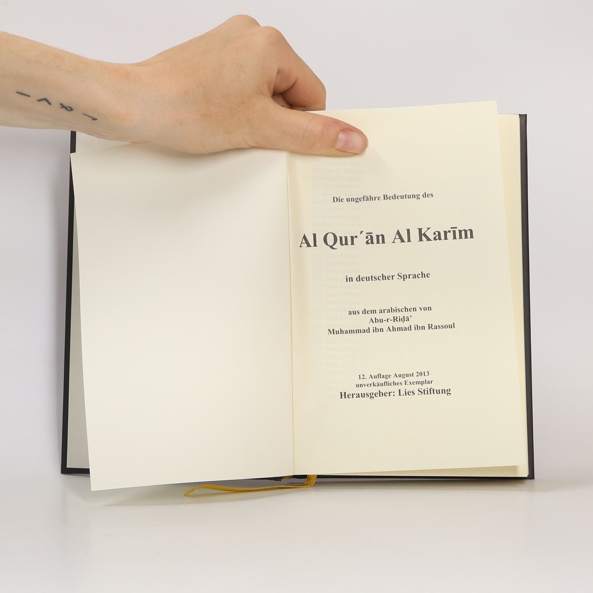 Various authors Der edle Qur'an. Die ungefähre Bedeutung in der deutschen Sprache