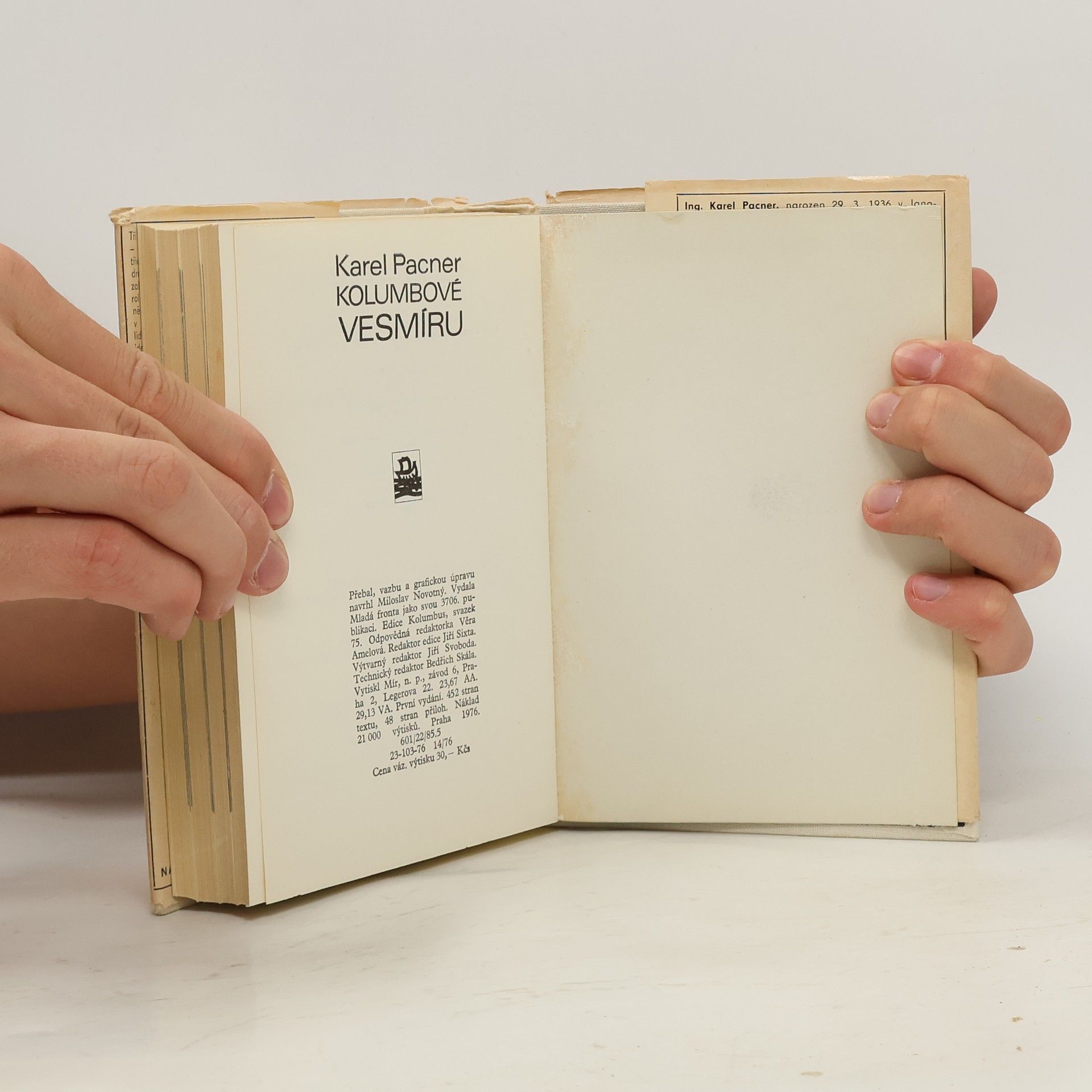 Karel Pacner Kolumbové vesmíru