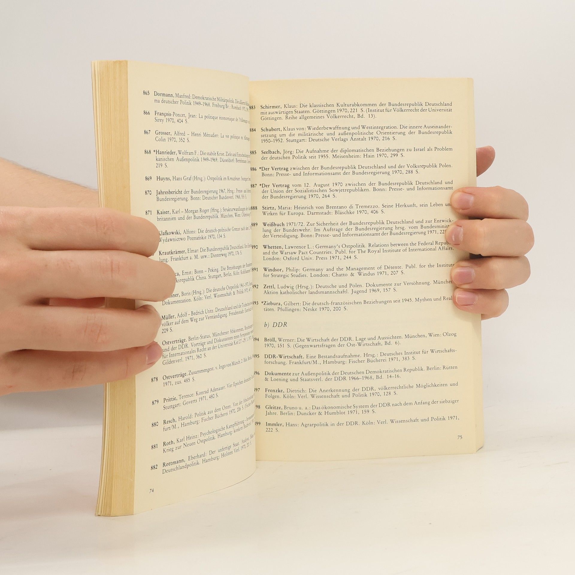 Karl Dietrich Bracher Bibliographie zur Politik in Theorie und Praxis, Ergänzungsband 1969-1972