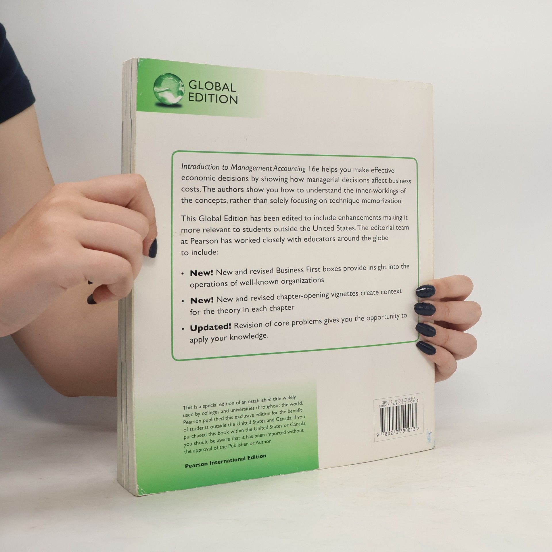 Charles. T. Horngren Introduction to Management Accounting Global Edition