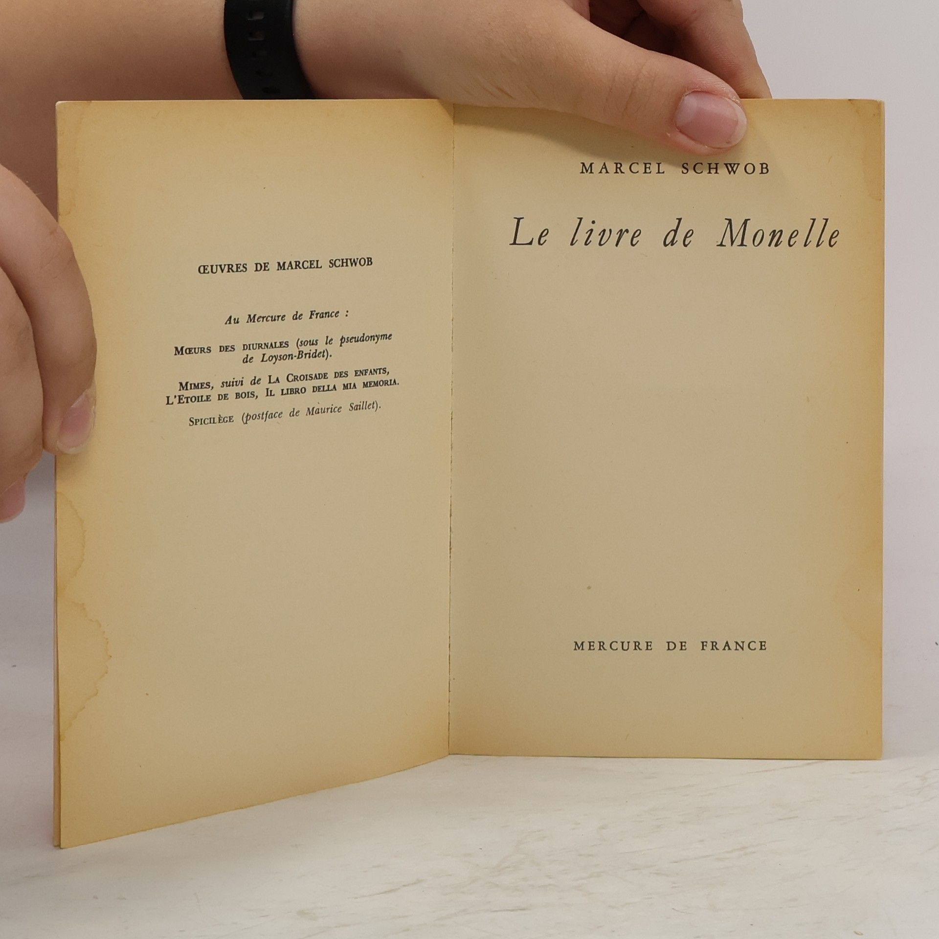 Marcel Schwob Le livre de Monelle