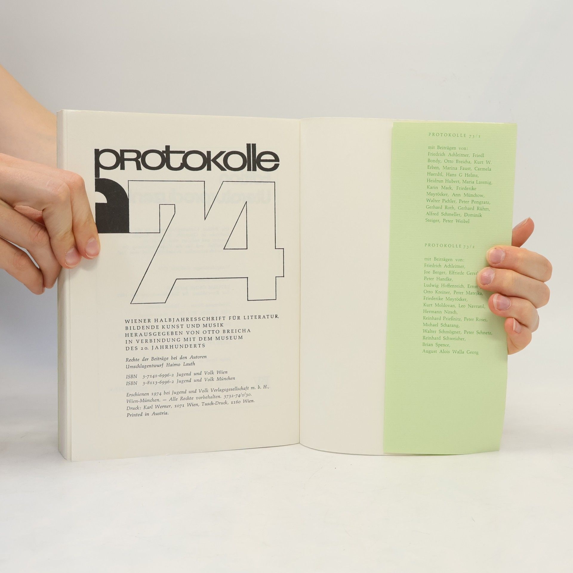 Collectif d'auteurs Protokolle 1/74