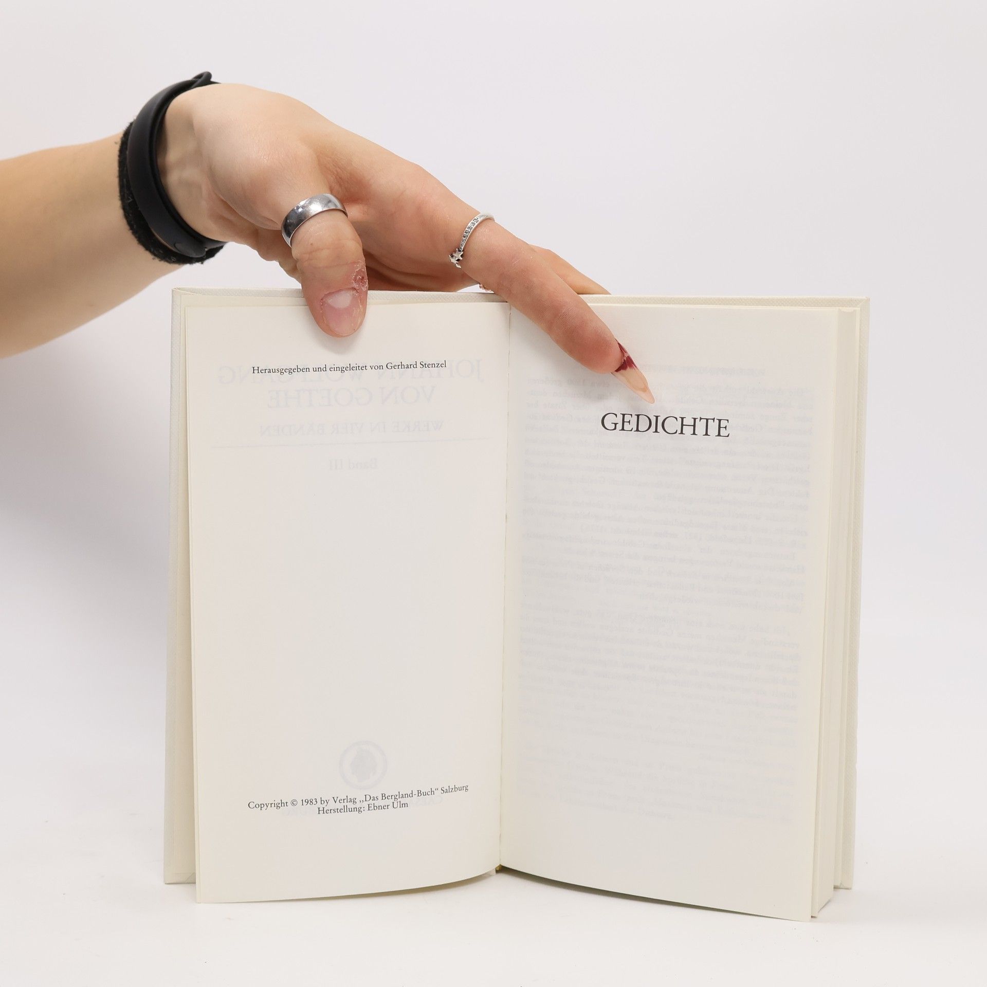 Johann Wolfgang von Goethe Gedichte. Goethe Werke 3