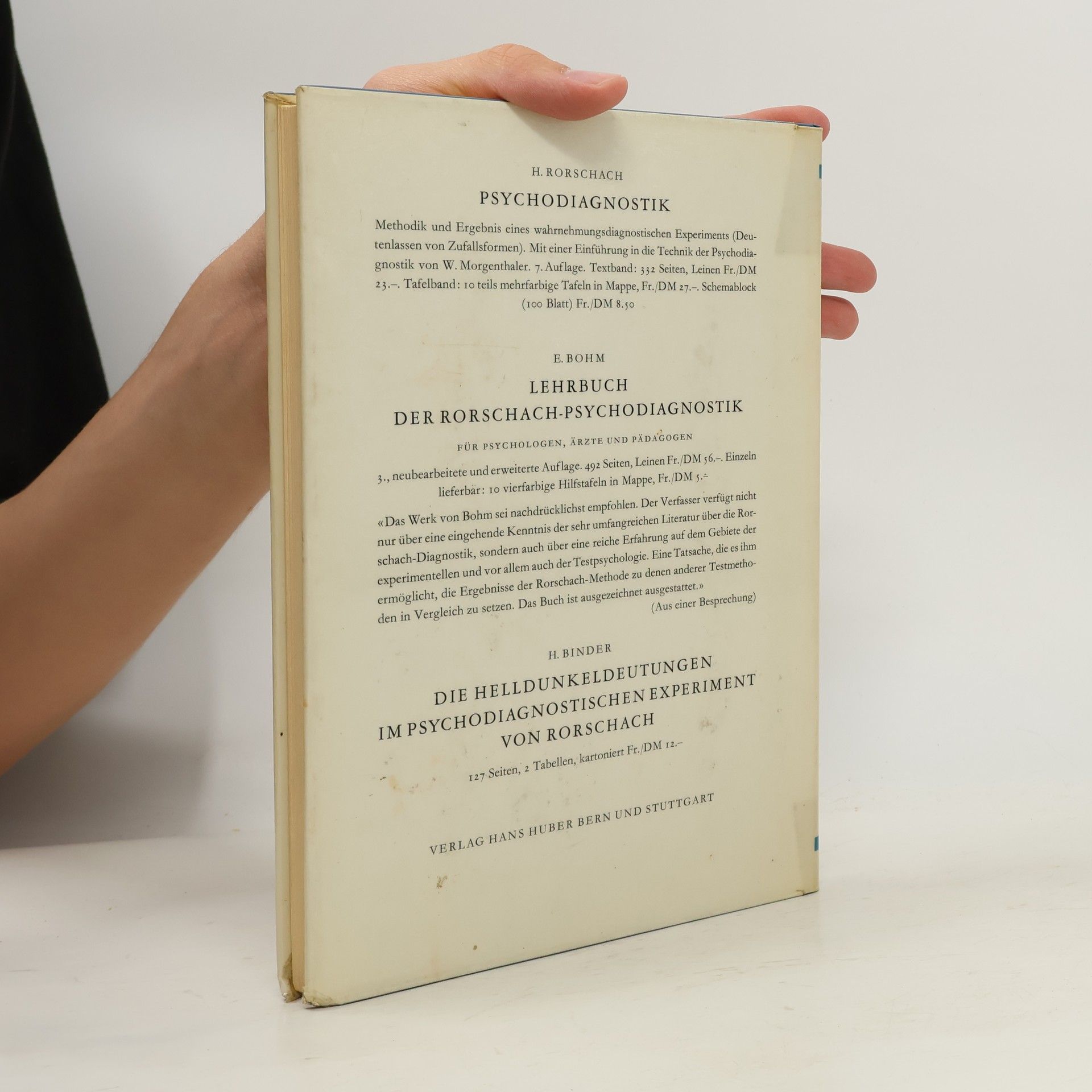 Ewald Bohm Psychodiagnostisches Vademecum