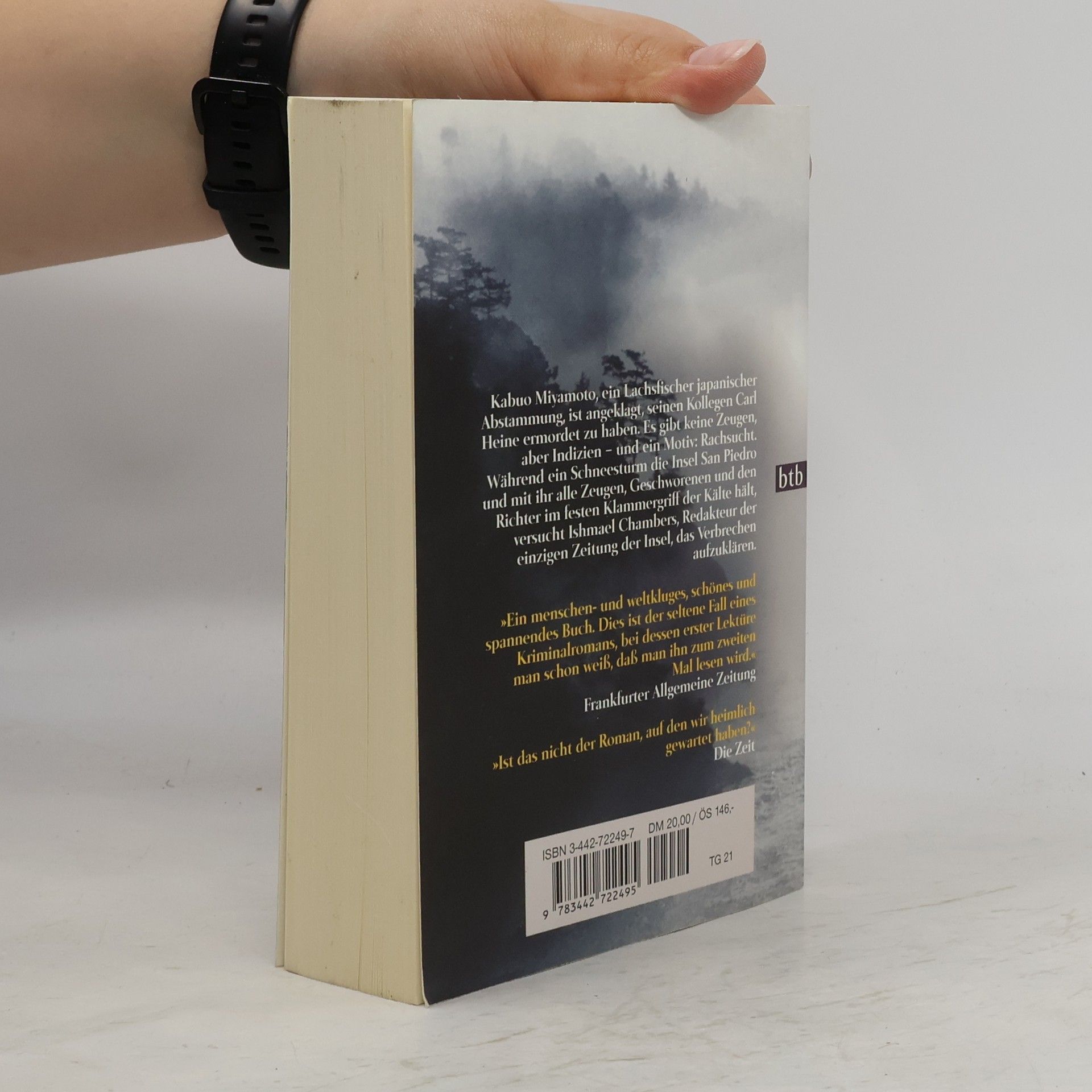David Guterson Schnee, der auf Zedern fällt