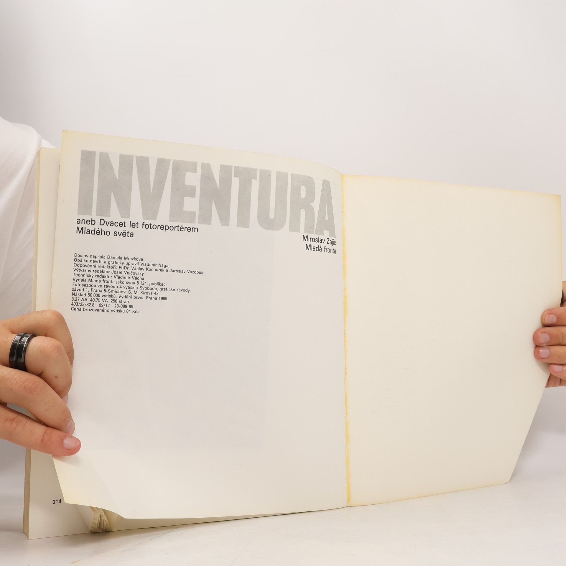 Miroslav Zajíc Inventura aneb Dvacet let fotoreportérem Mladého světa
