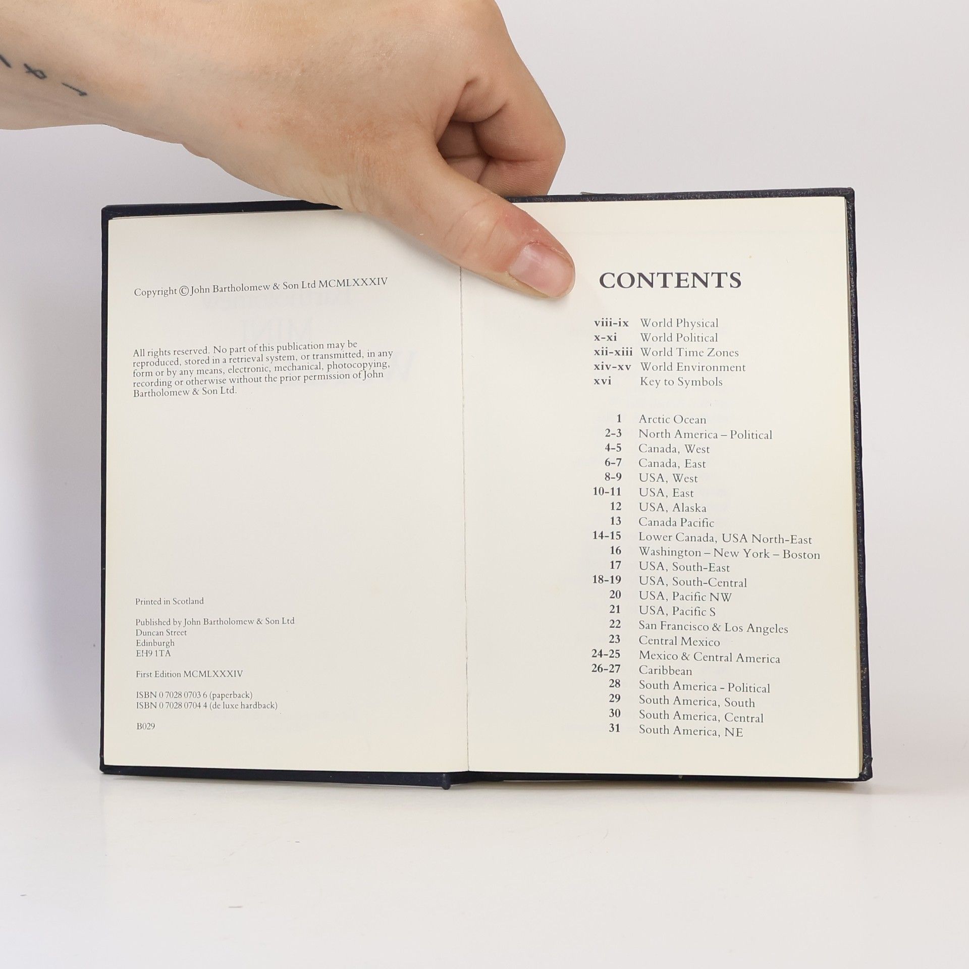 John George Bartholomew Bartholomew Mini World Atlas