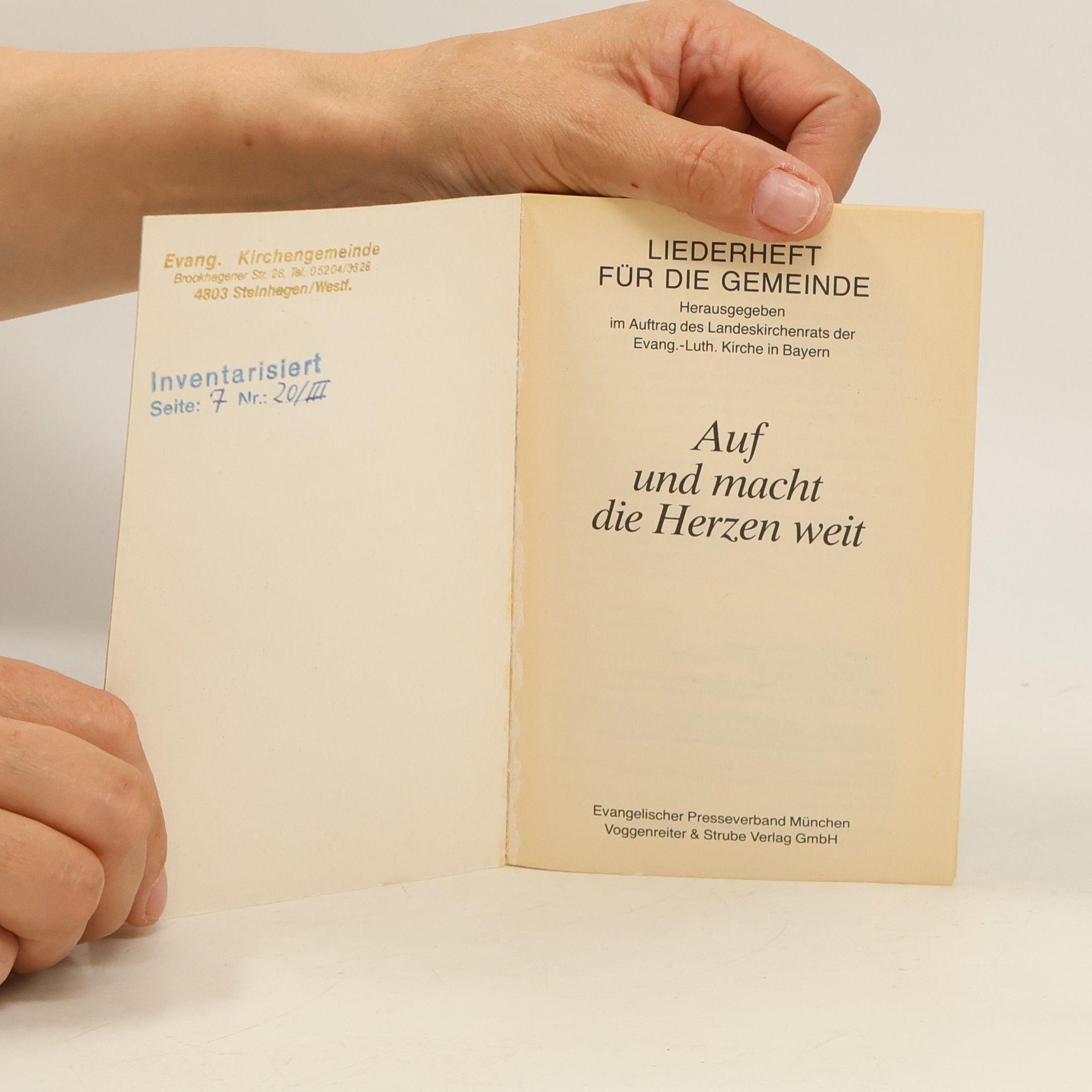 Collectif d'auteurs Liederheft für nie Gemeinde