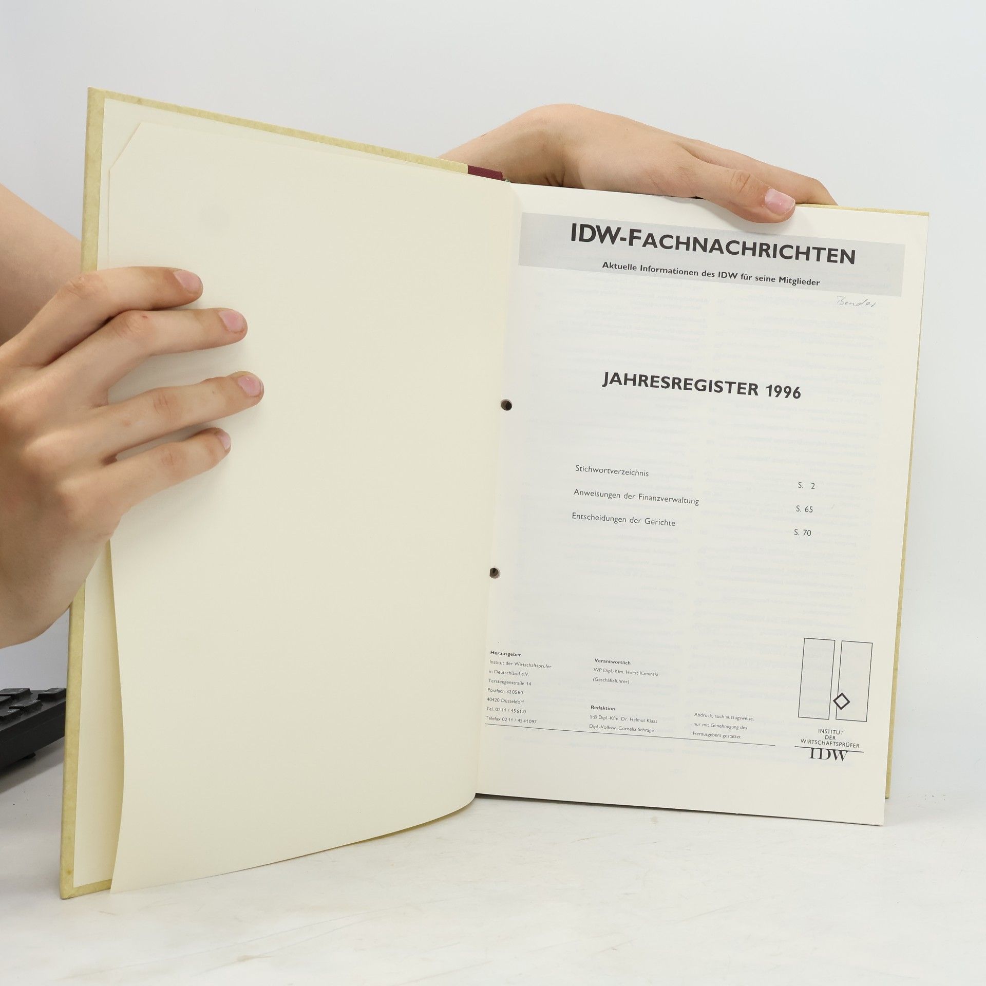 Various authors Jahresregister 1996
