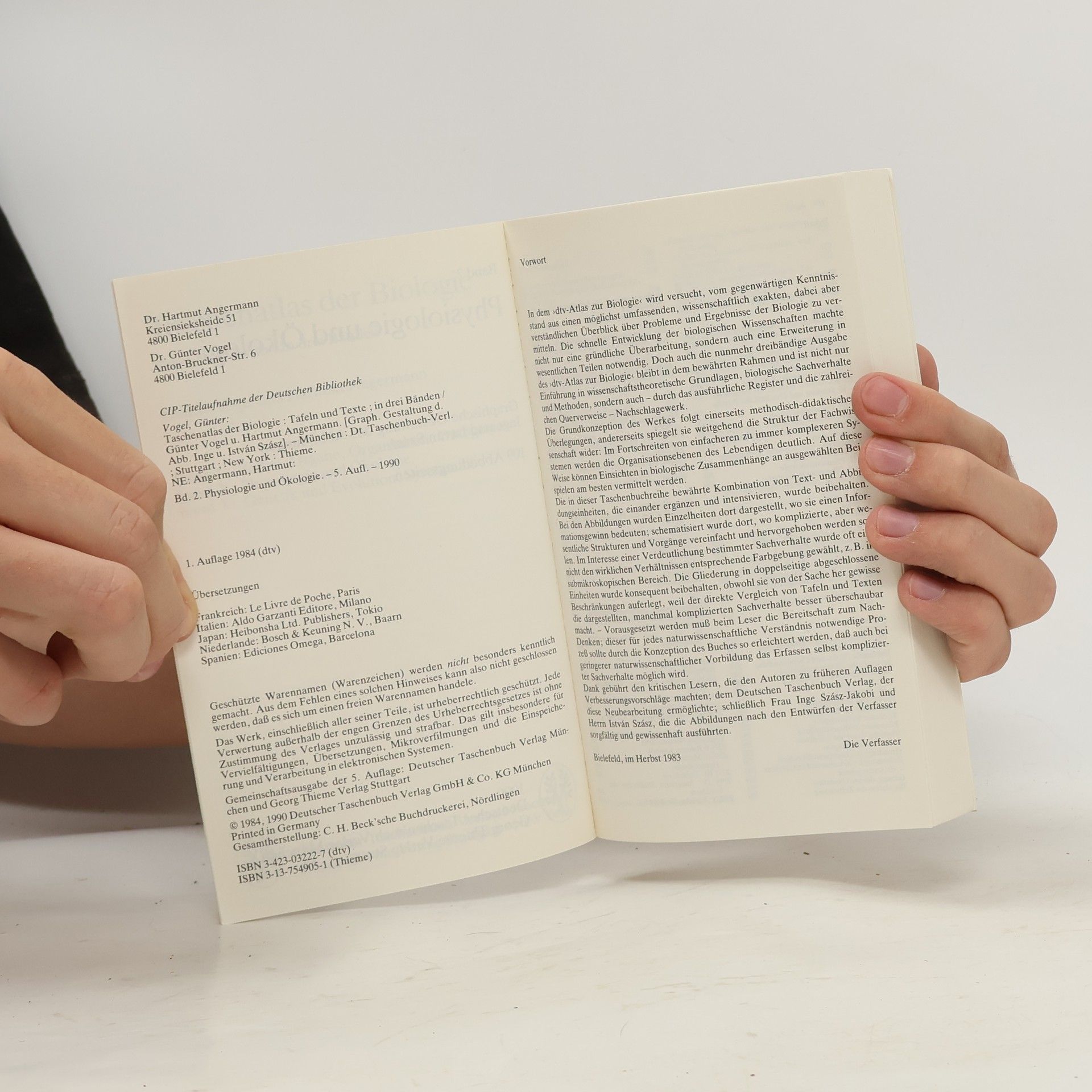 Günter Vogel Taschenatlas der Biologie